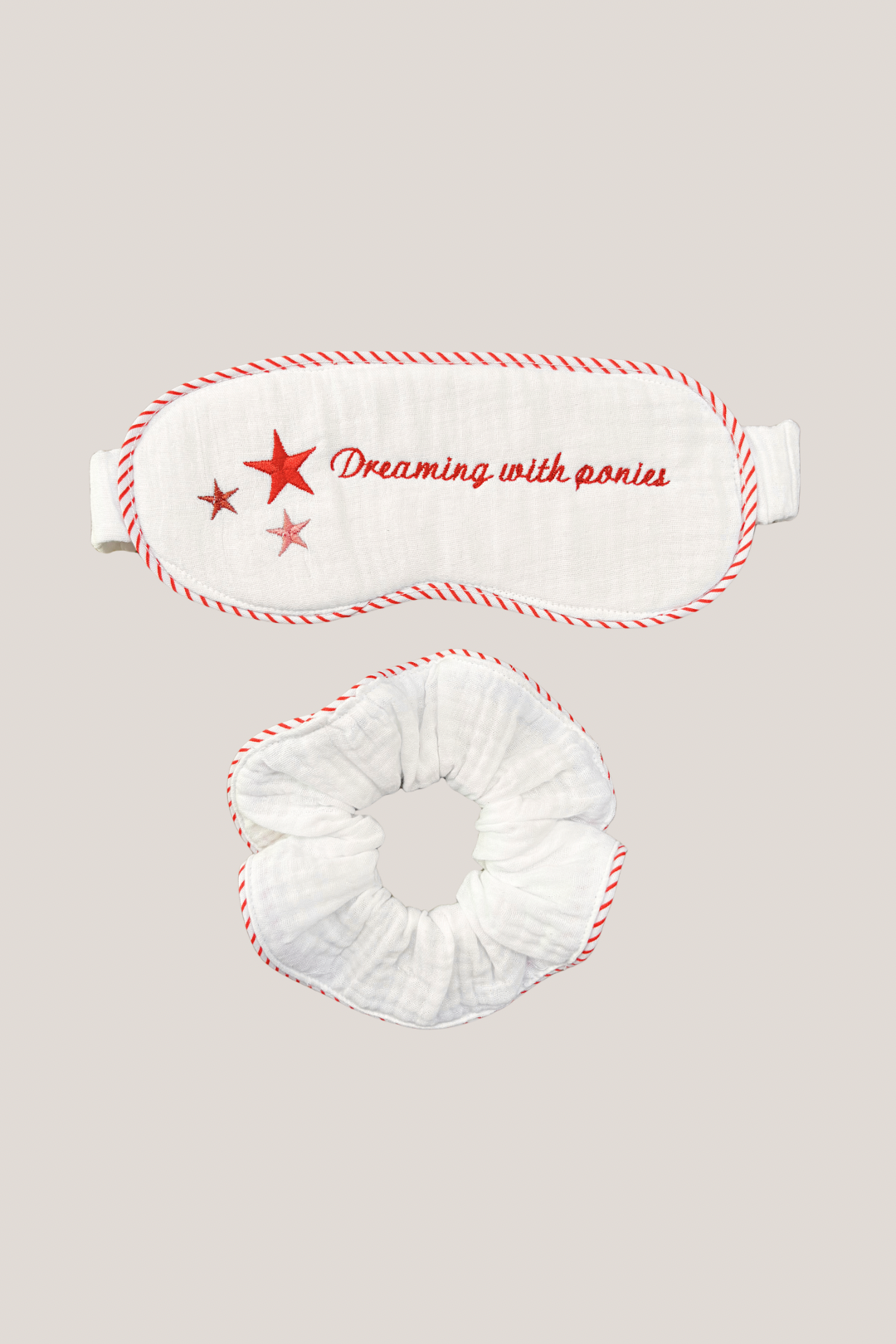 Dreaming with Ponies | Cotton Gauze | Eye Mask and Scrunchie