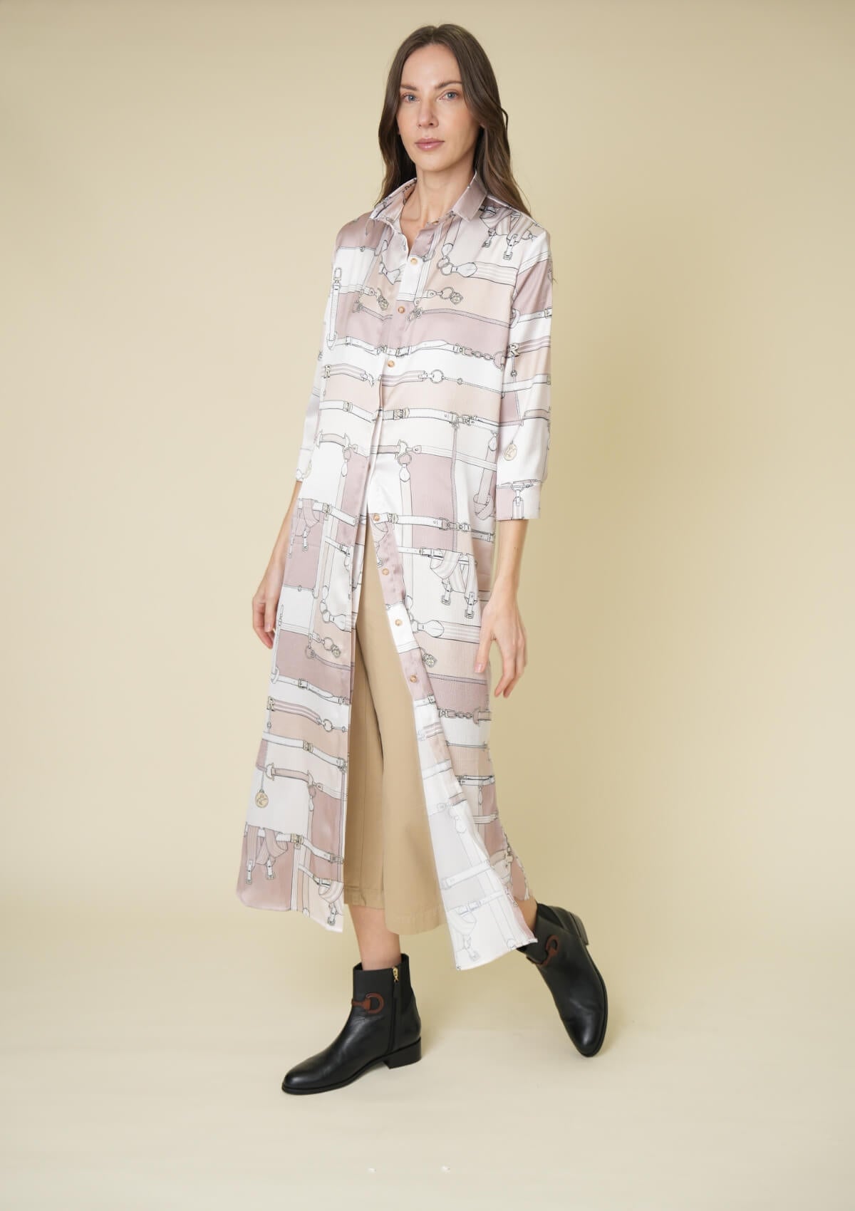 Victoria Tunic-Dress | Jubilea Print | Champagne