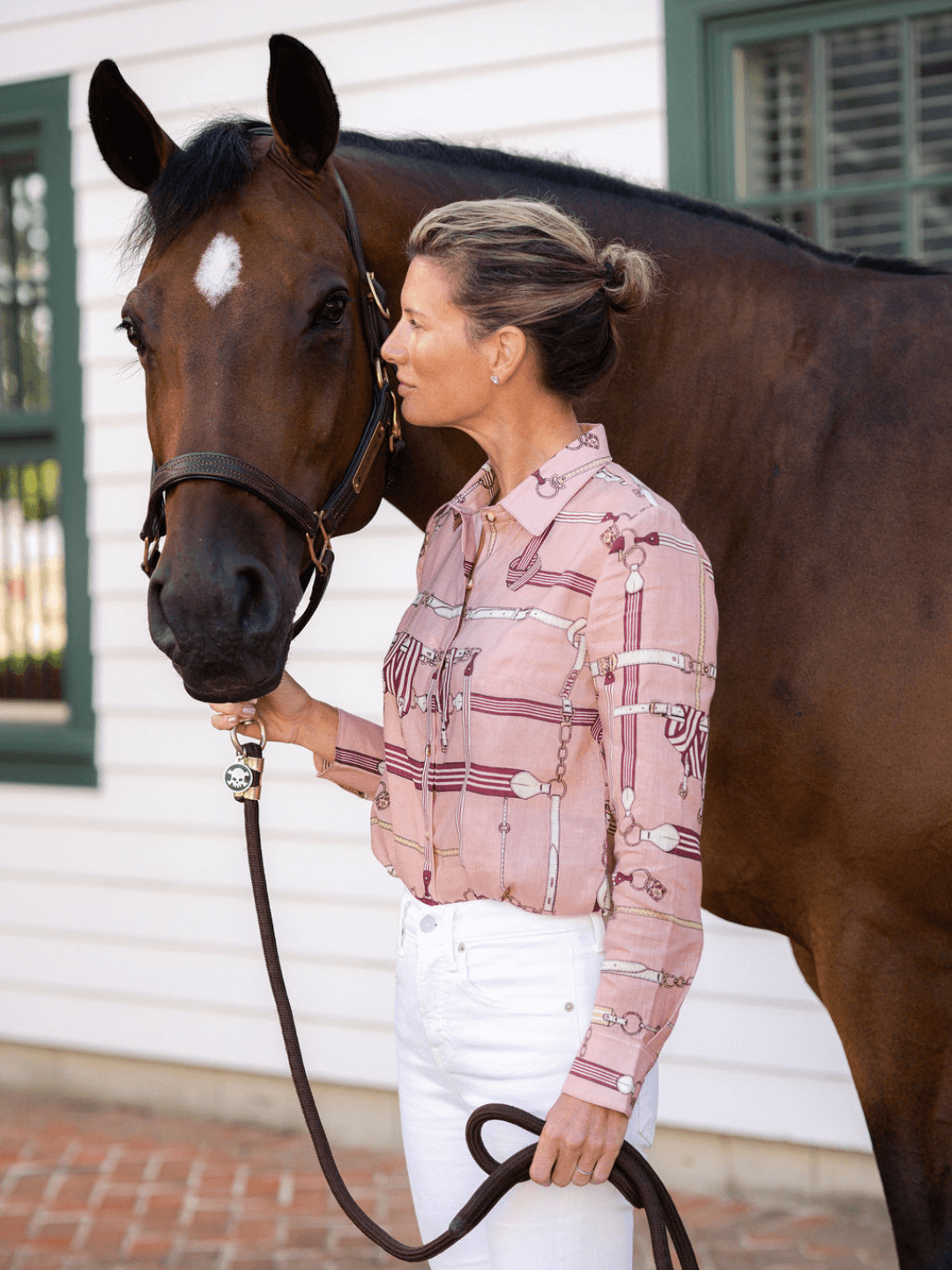 Basic Linen Shirt | Jubilea Print | Rose Blush