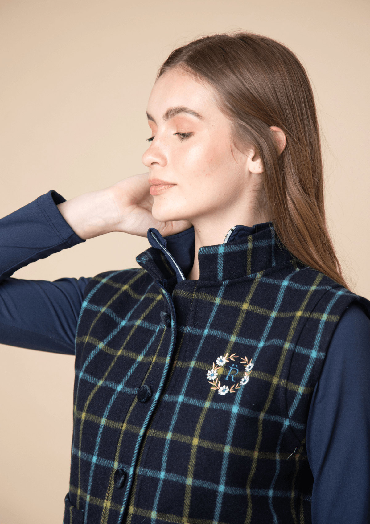 Elowen Wool Vest | Navy