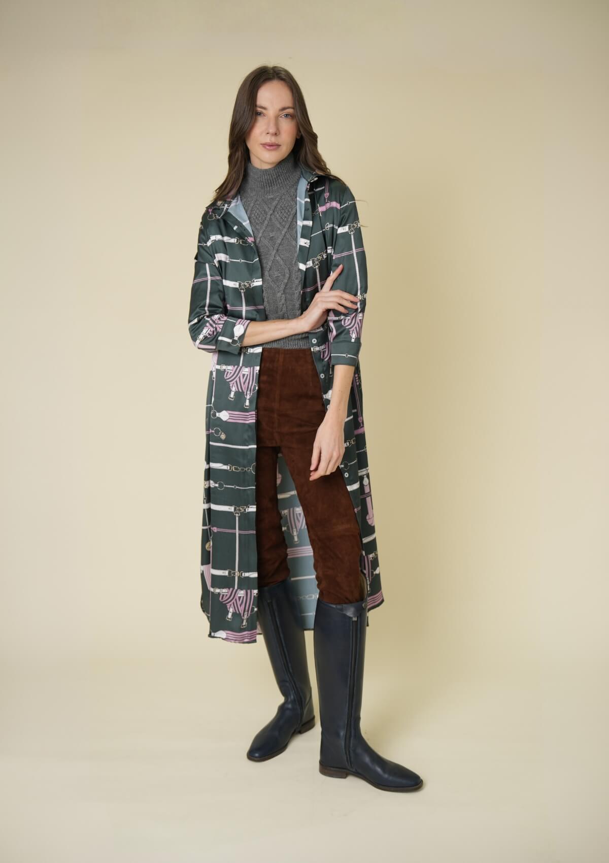 Victoria Tunic-Dress | Jubilea Print | Hunter Green
