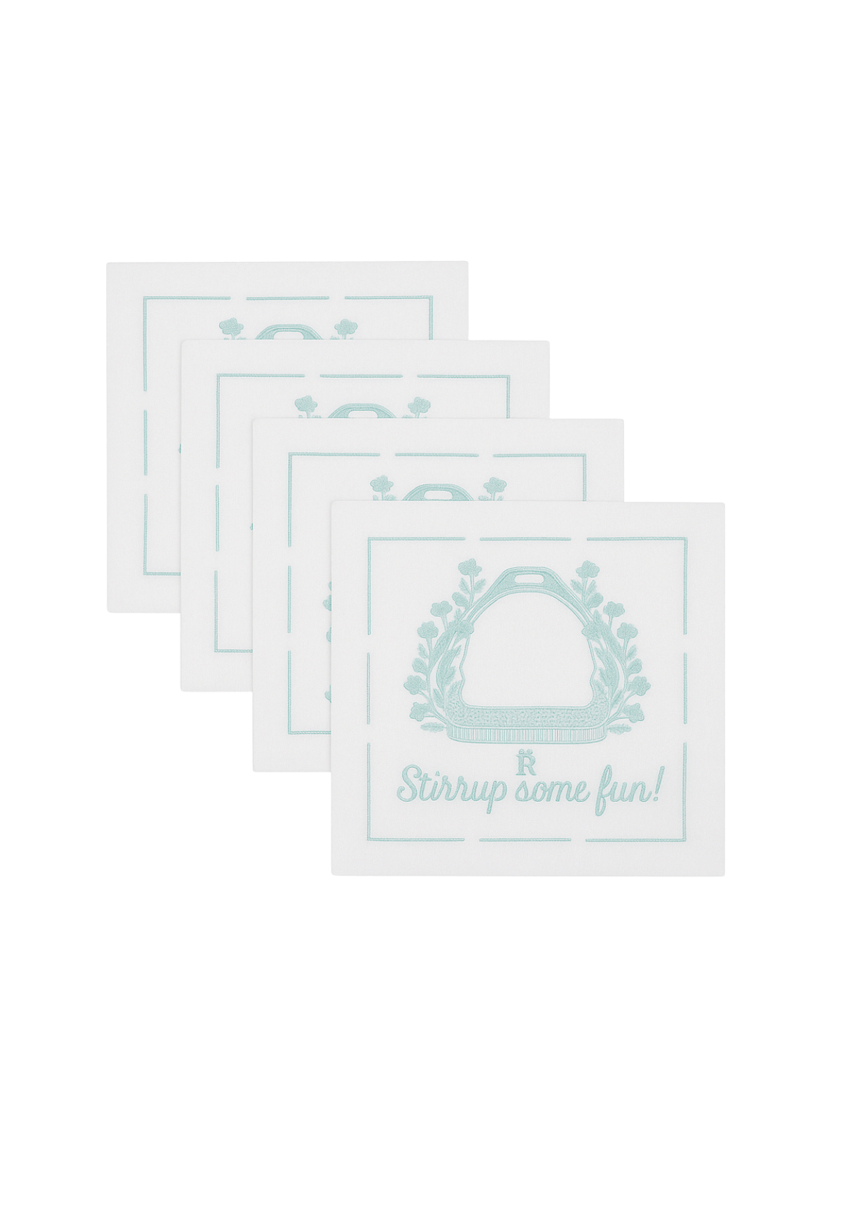 Stirrup Some Fun | Embroidered Cocktail Napkins