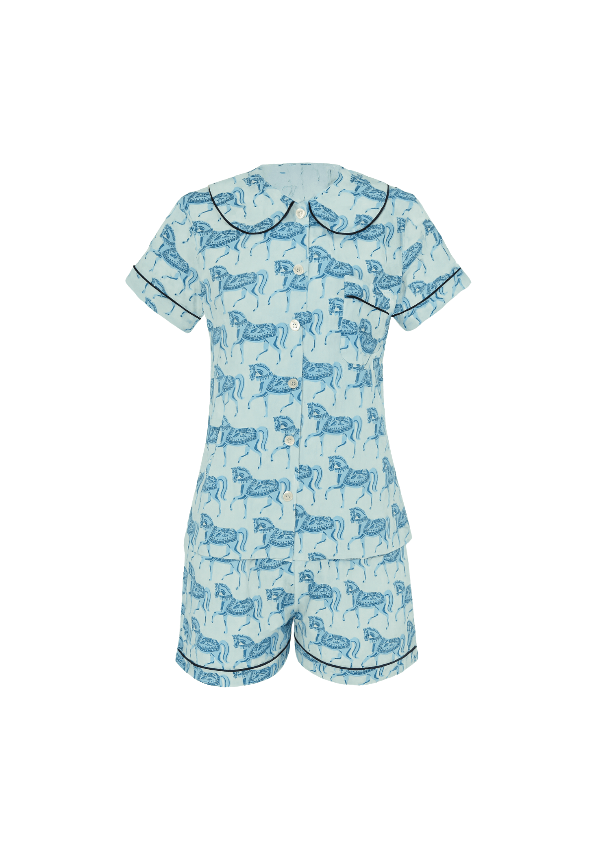 Whisper PJ's Set | Short Sleeve | Blossomare Print | Blue | Sample