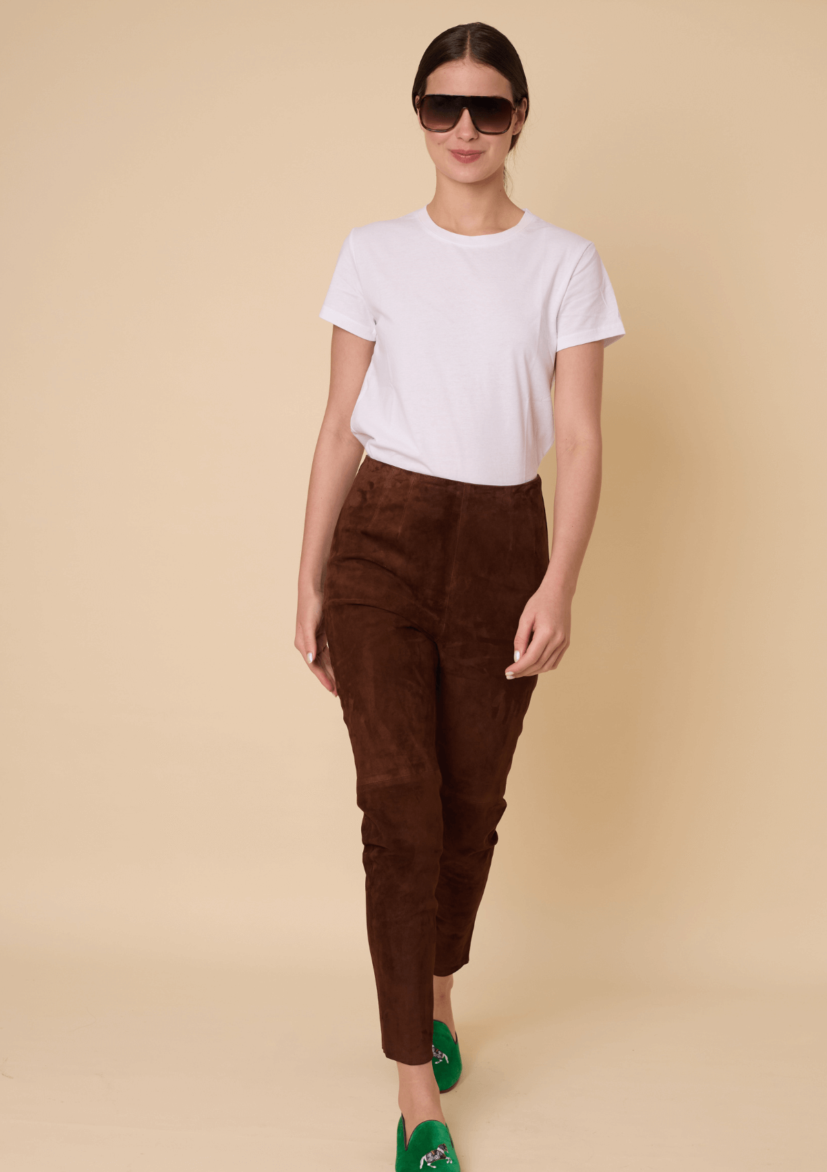 Pampa Suede Leggings| Cognac