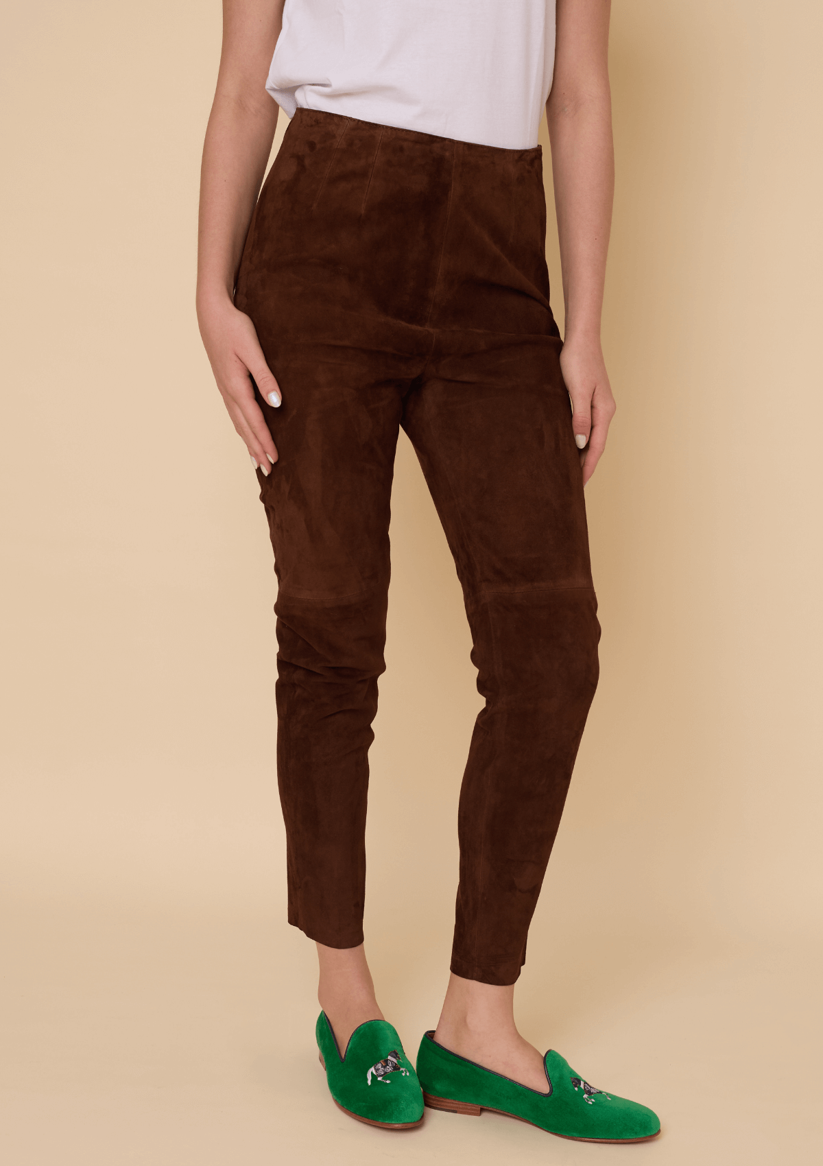 Pampa Suede Leggings| Cognac