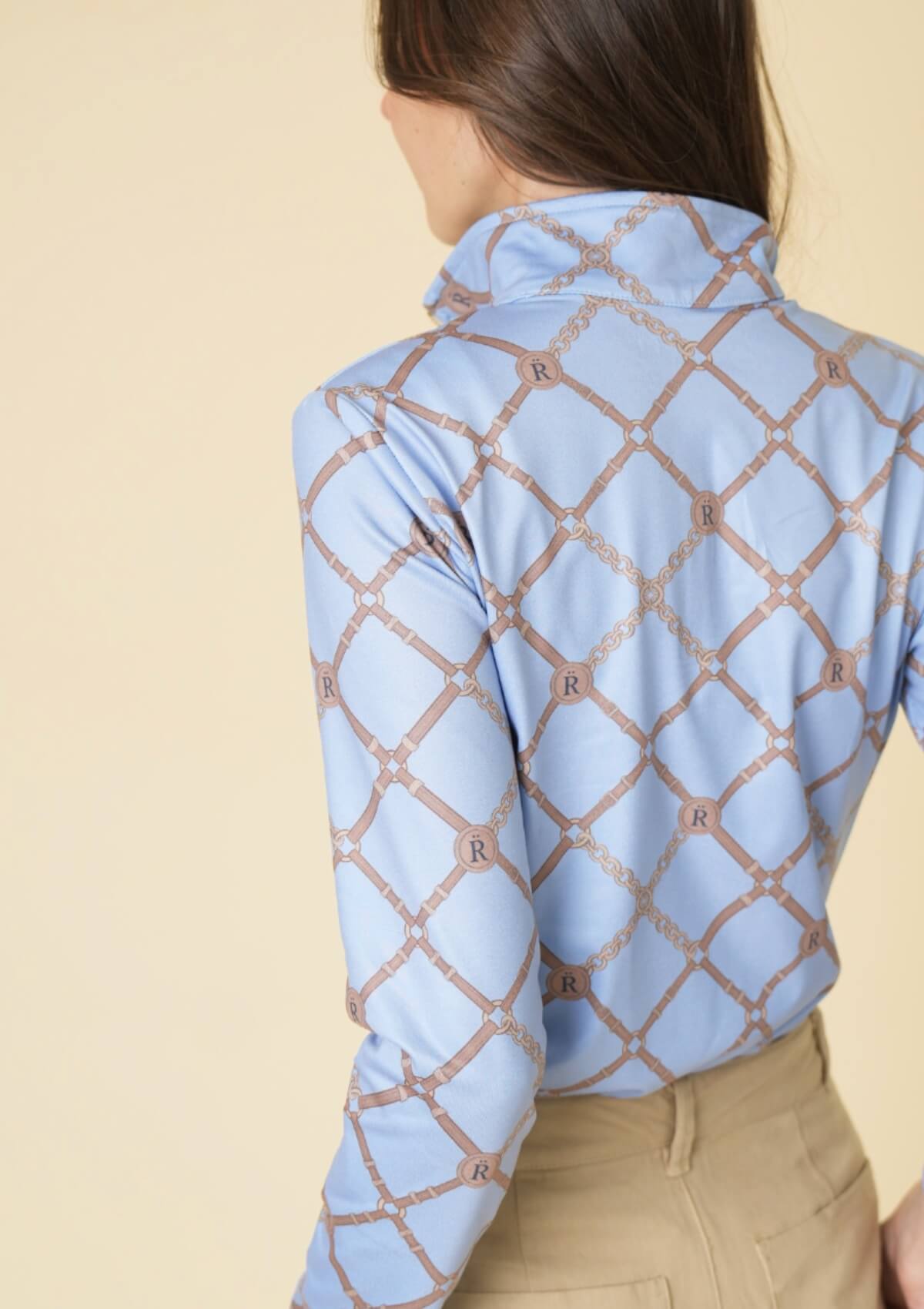 Harmony Q-Zip | Long Sleeve | Beltina Print | Powder Blue