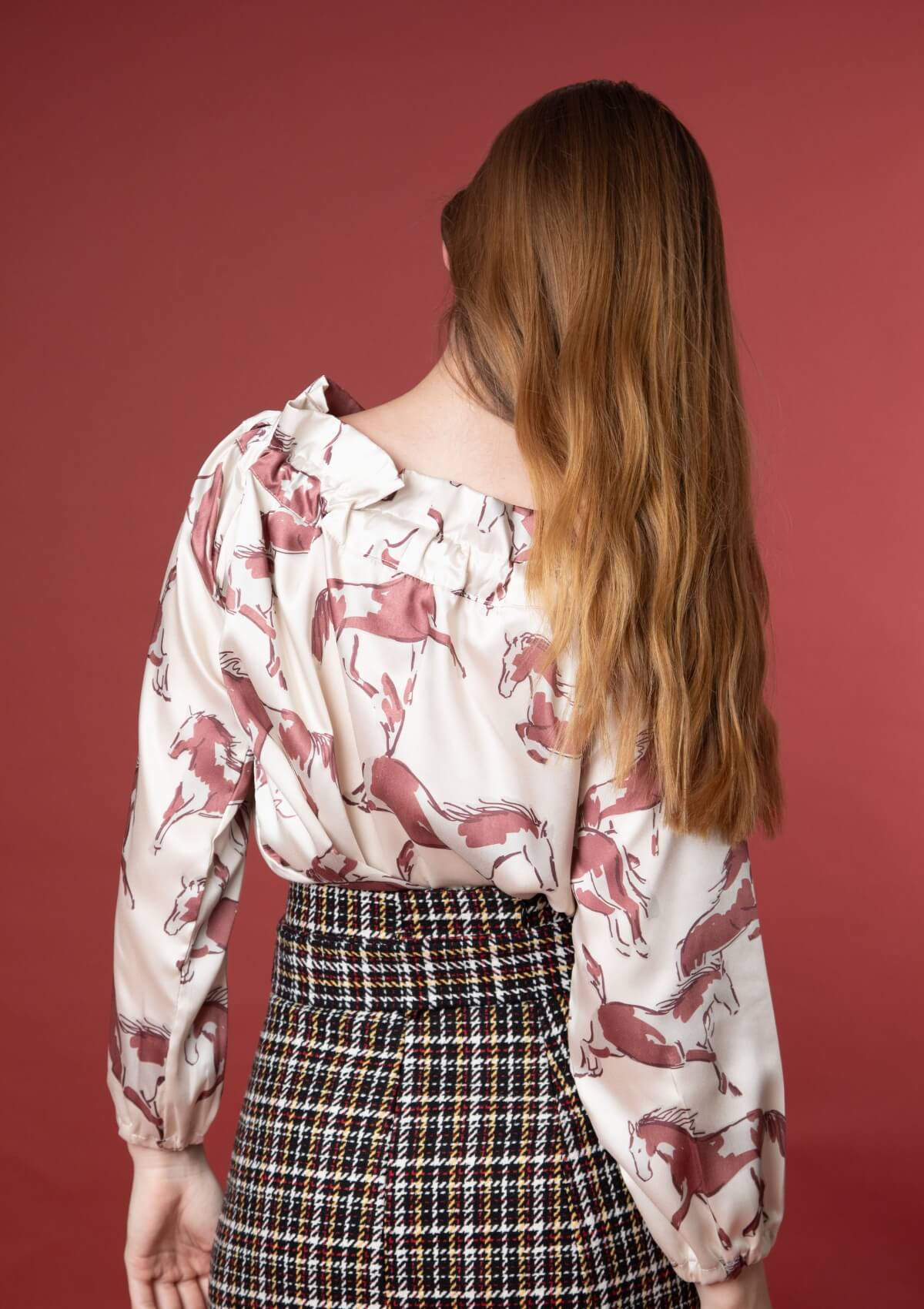 Adele Blouse | Volt Print | Terracotta Rust