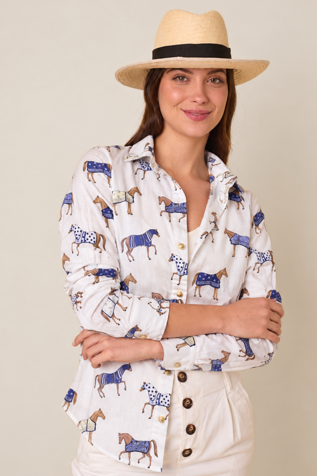 Wellington Cotton Shirt | Poise Print