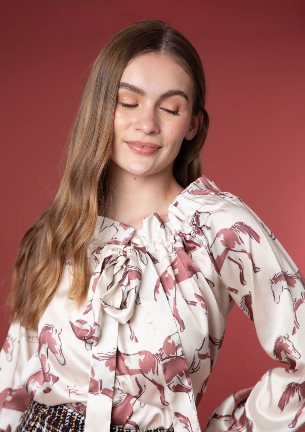 Adele Blouse | Volt Print | Terracotta Rust