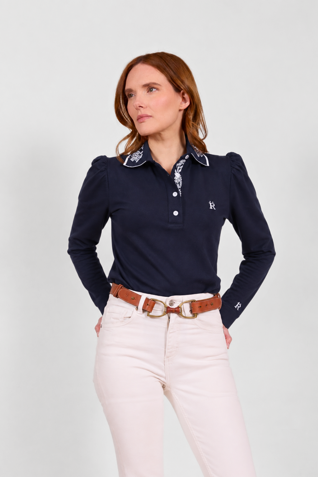 Briar | Embroidered Polo-Shirt | Long Sleeve