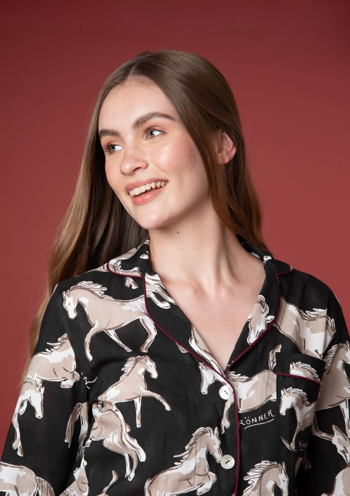 Rosabella PJ's Set | Long Sleeve | Volt Print | Black