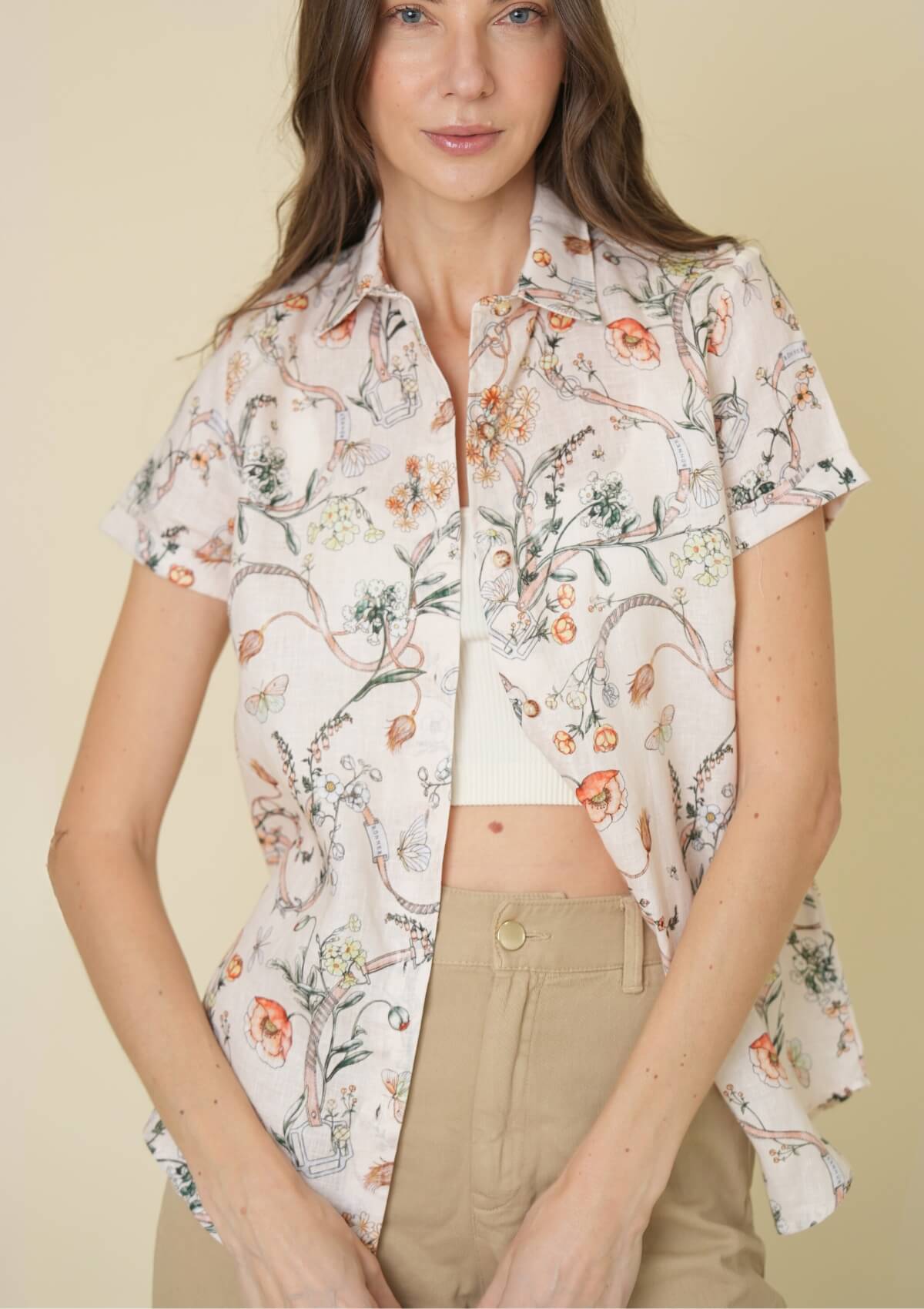 Herbaria Linen Shirt | Butter
