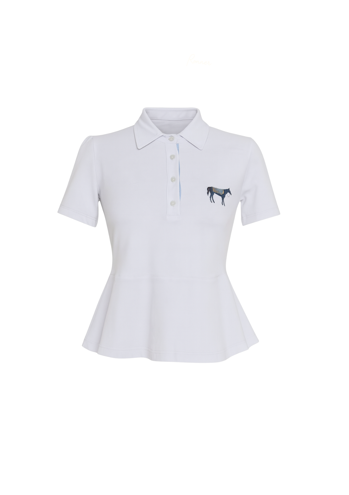 Horse Polo-Shirt | Short Sleeve | White| Sample