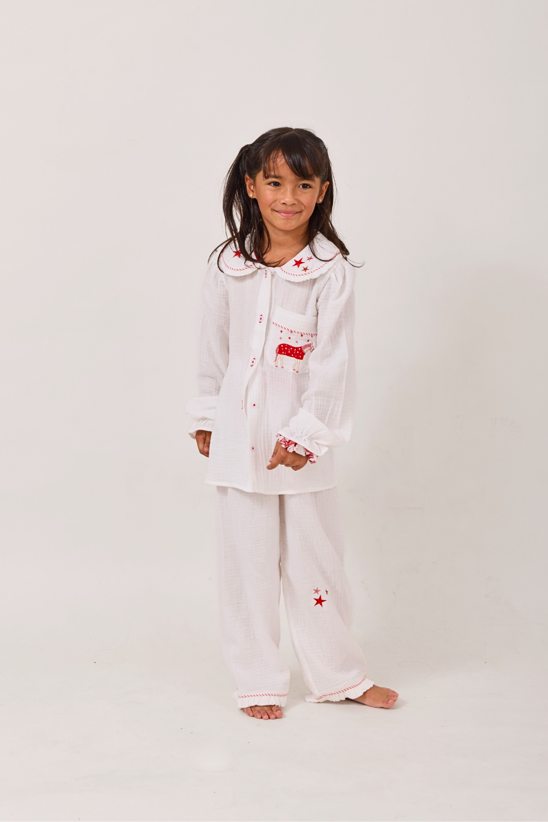 Lucky Stars Horses Children's PJ's Set | Cranberry Limited Edition