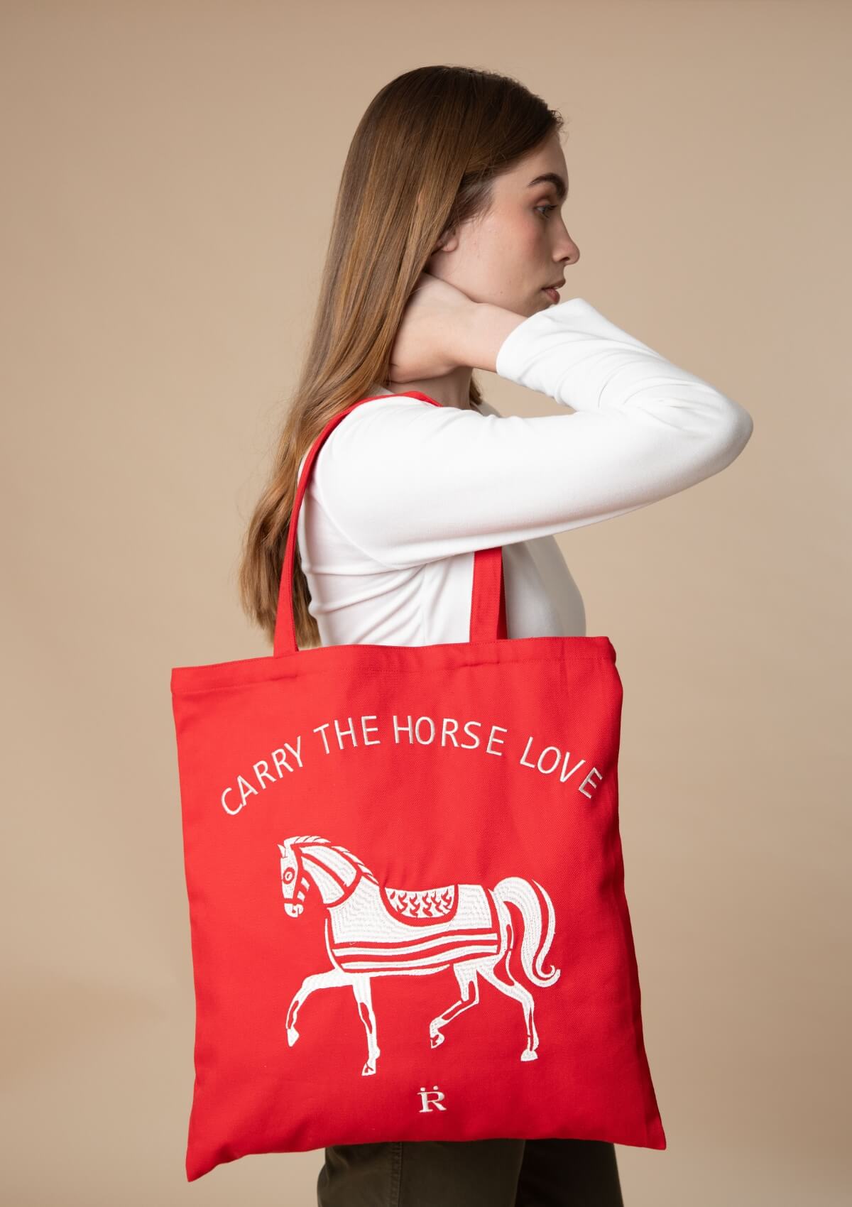 Horse Love Cotton Tote |  Carry The Love Horse