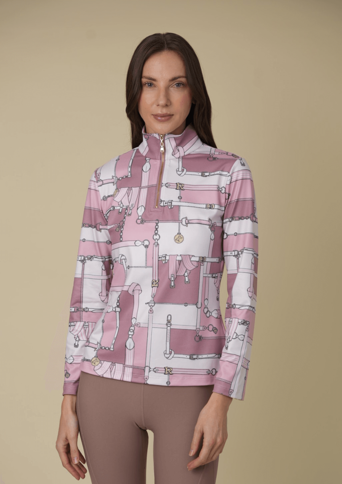 Harmony Q-Zip | Long Sleeve | Jubilea Print | Rose