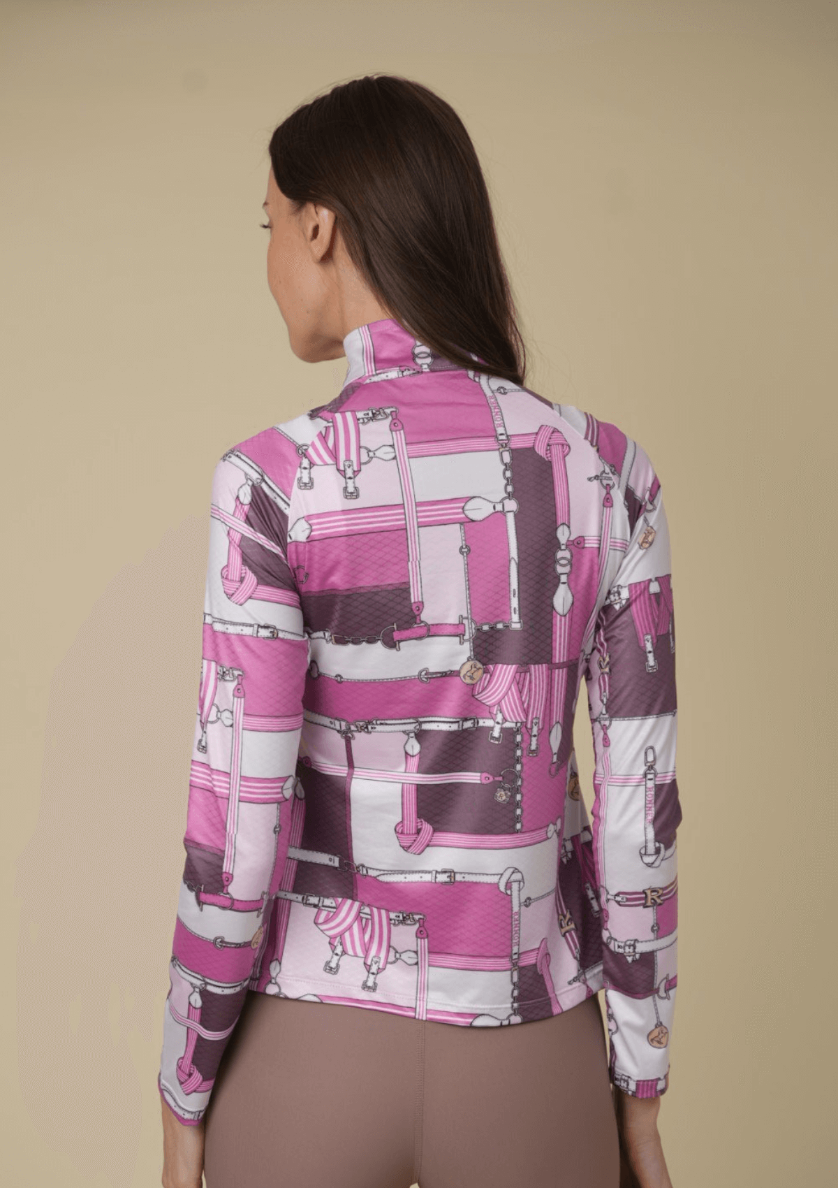 Bliss Q-Zip | Long Sleeve | Jubilea Print | Hot Pink