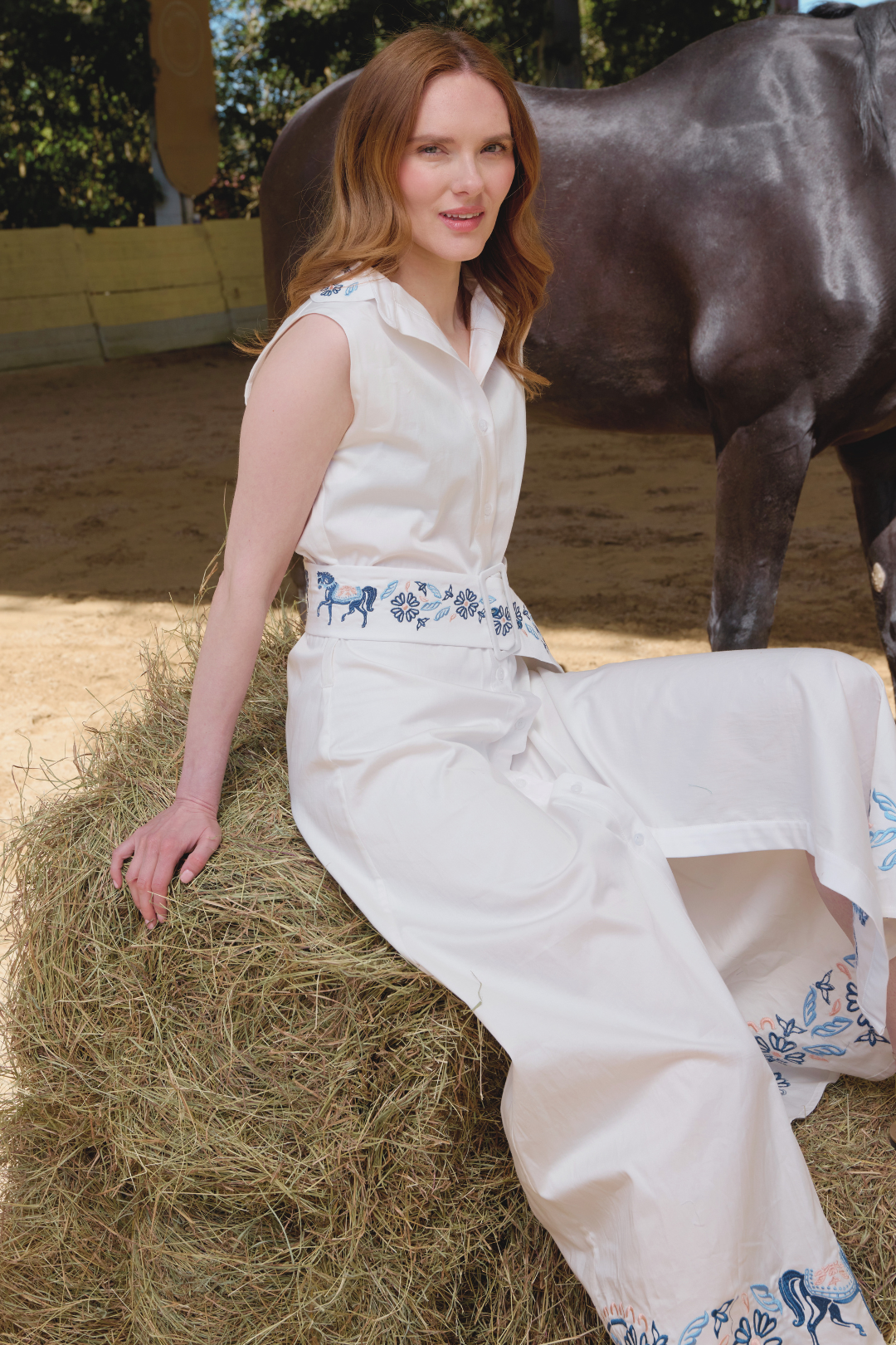 Annie Florale Embroidered Cotton Dress
