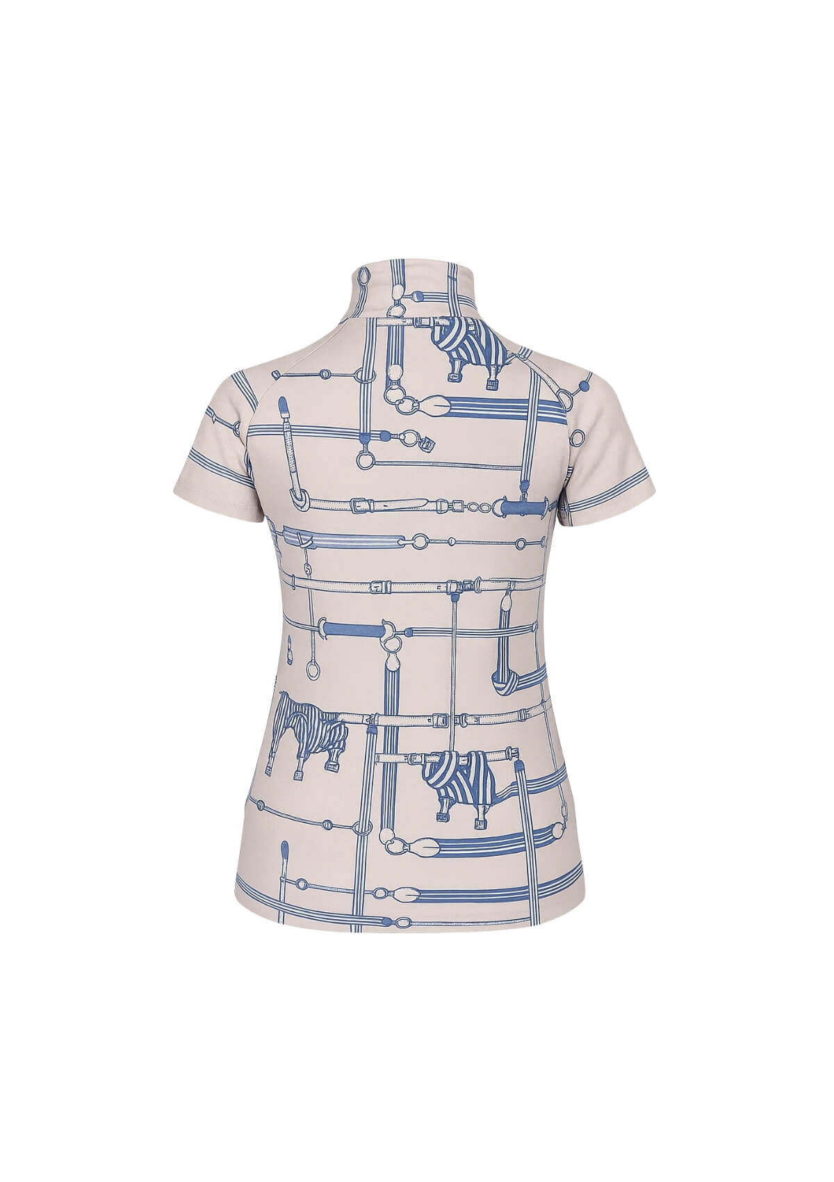 Bliss Quarter Zip - Extra Light | Short Sleeve | Jubilea Print | Riviera Blue