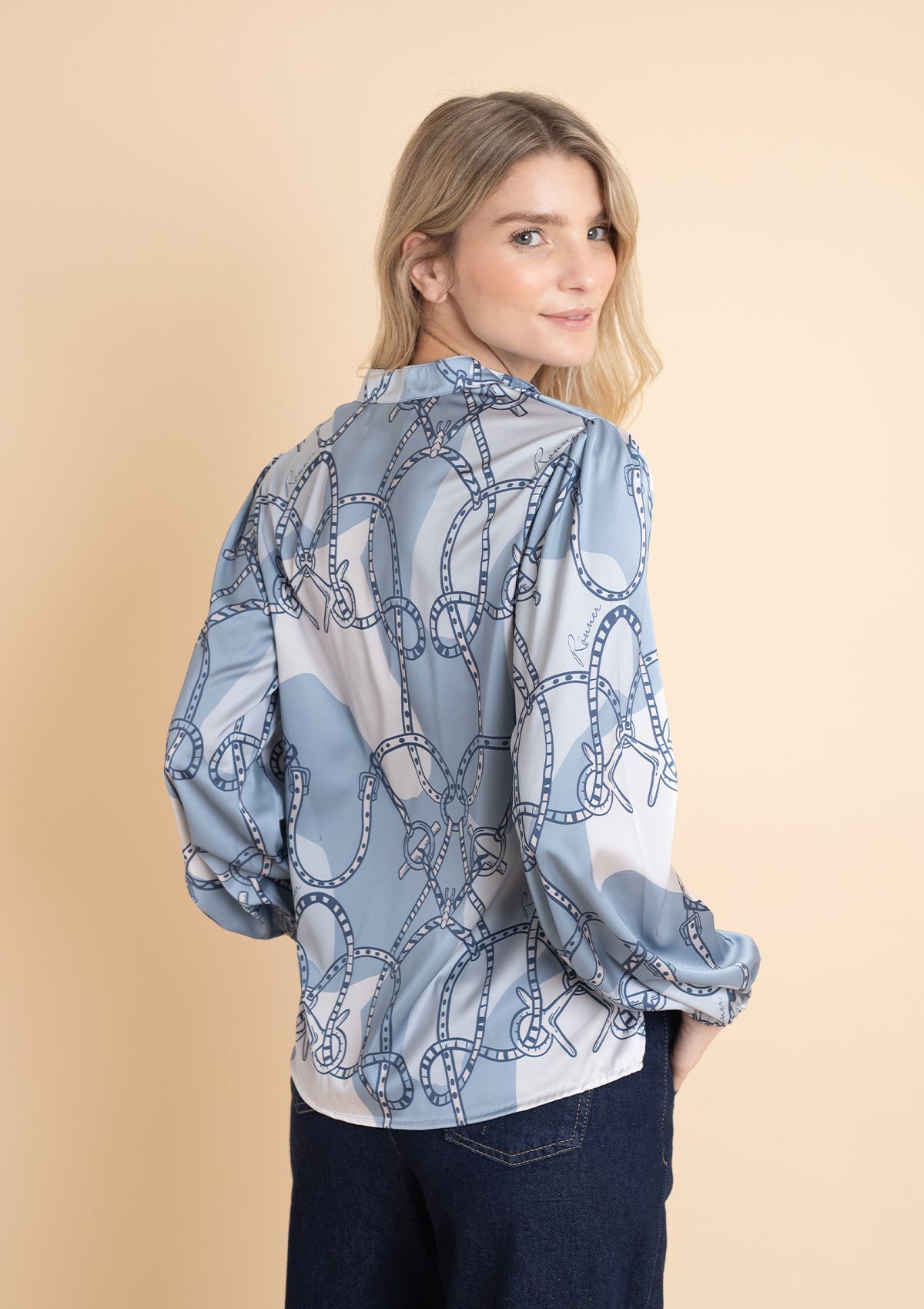 Aurora Blouse | Saddlery Print | Azurelle