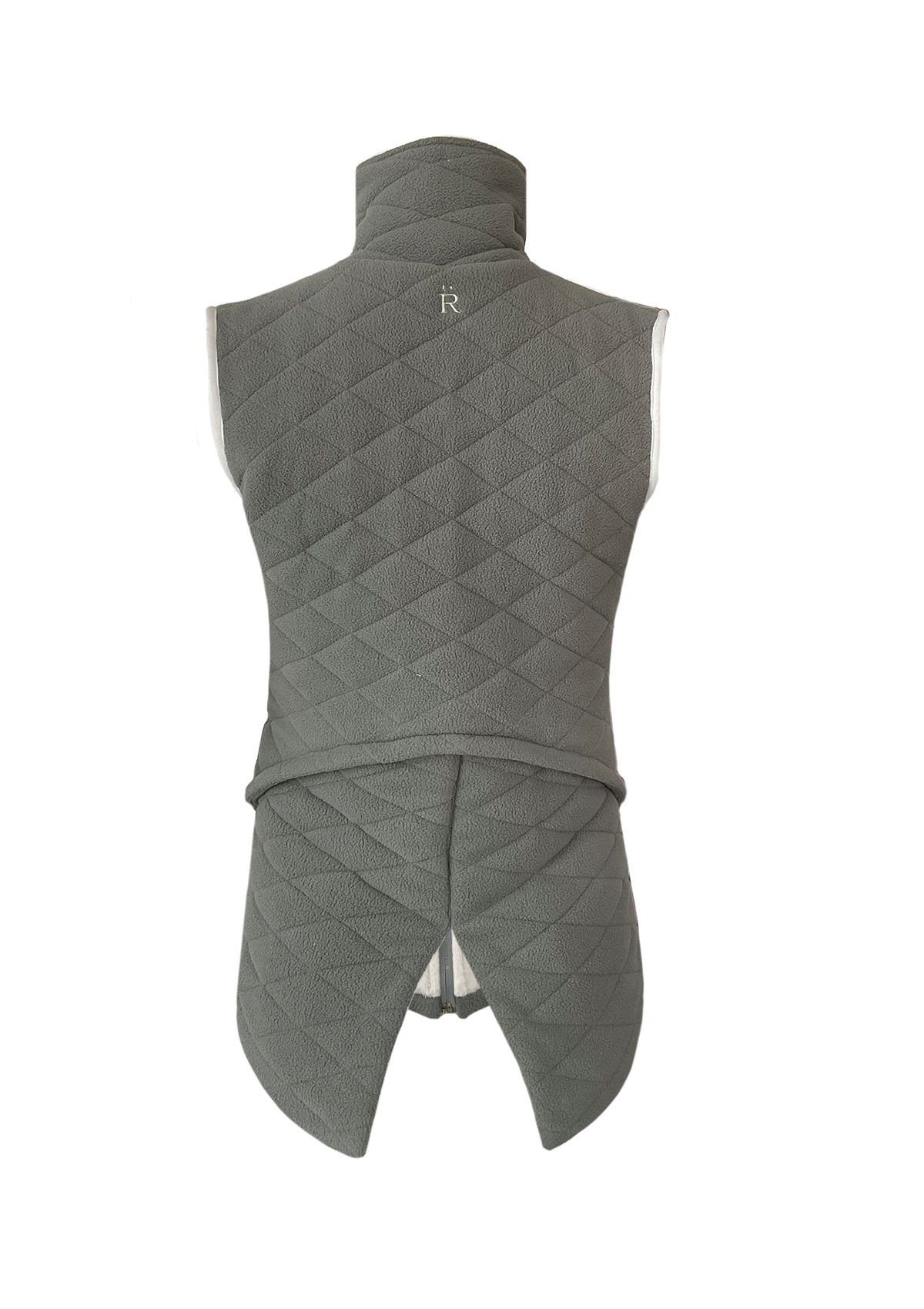 Quilted Fleece Vest | Grey