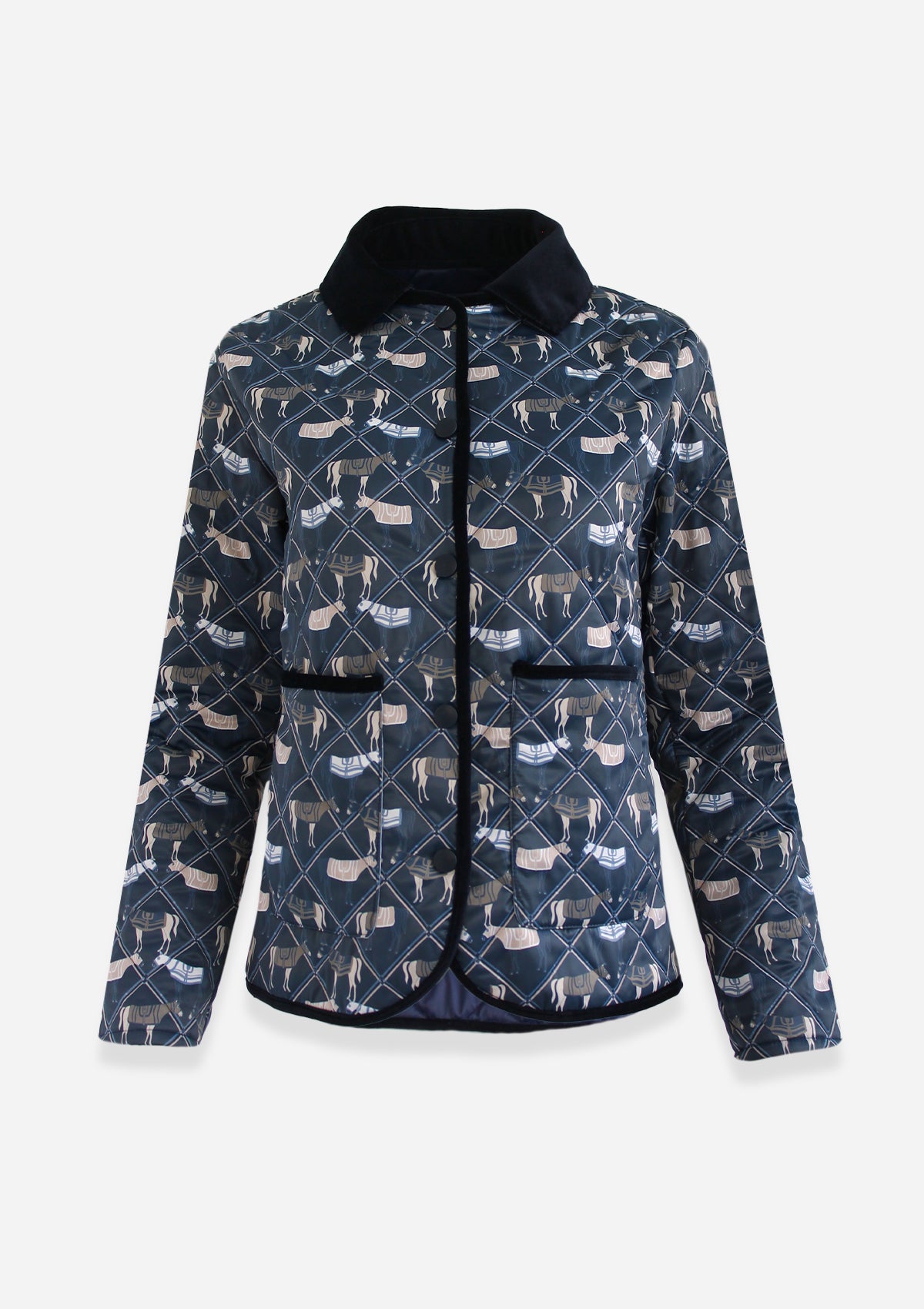 Barn Quilted Jacket | Victory Print Midnight