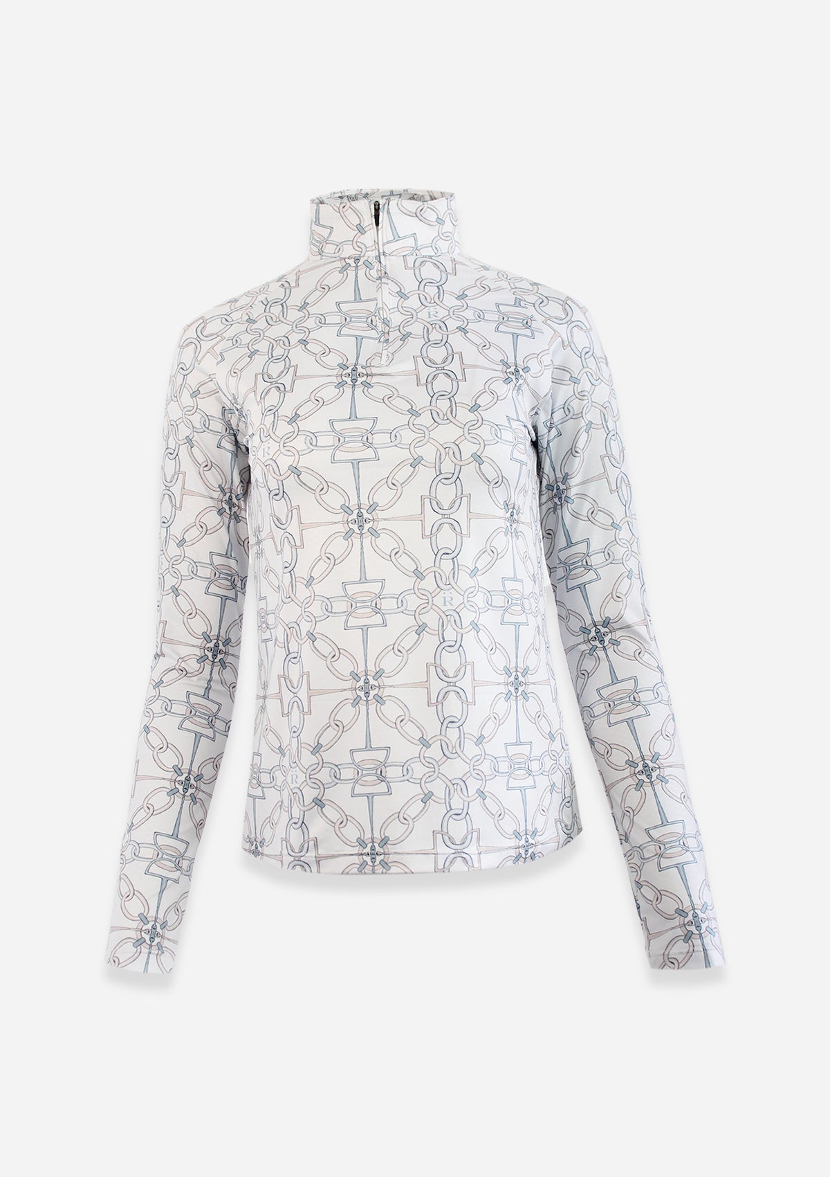 Bliss Quarter Zip Chainlink Print - Long Sleeve | Powder