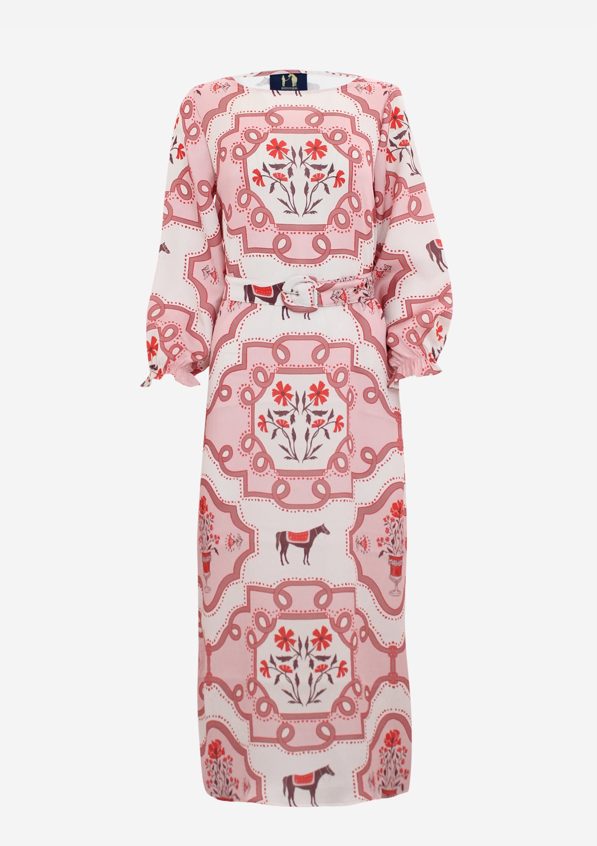 Caravelle Tunic-Dress |  Veranda Print | Coral Blush