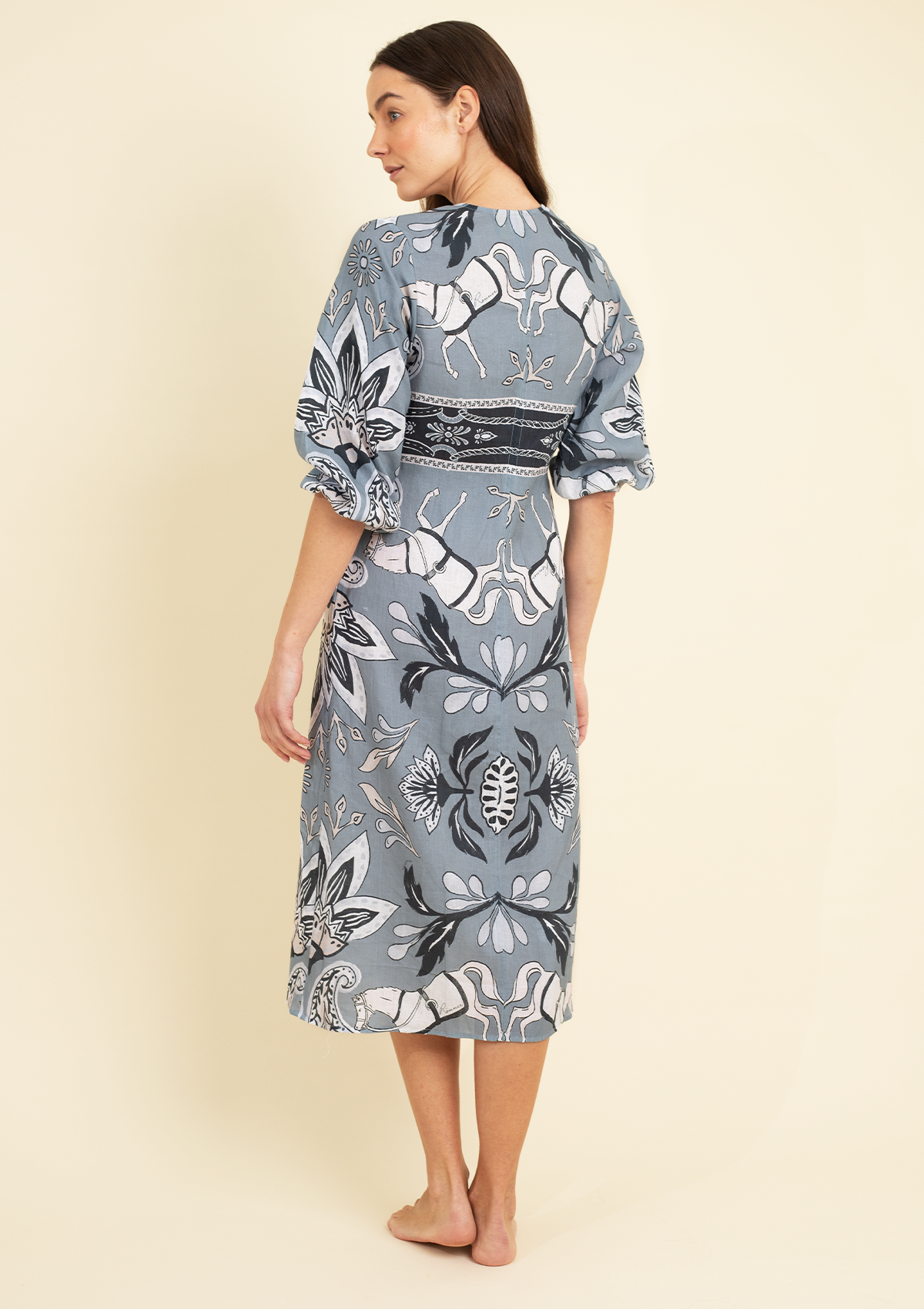 Charlotte Linen Dress | French Grey