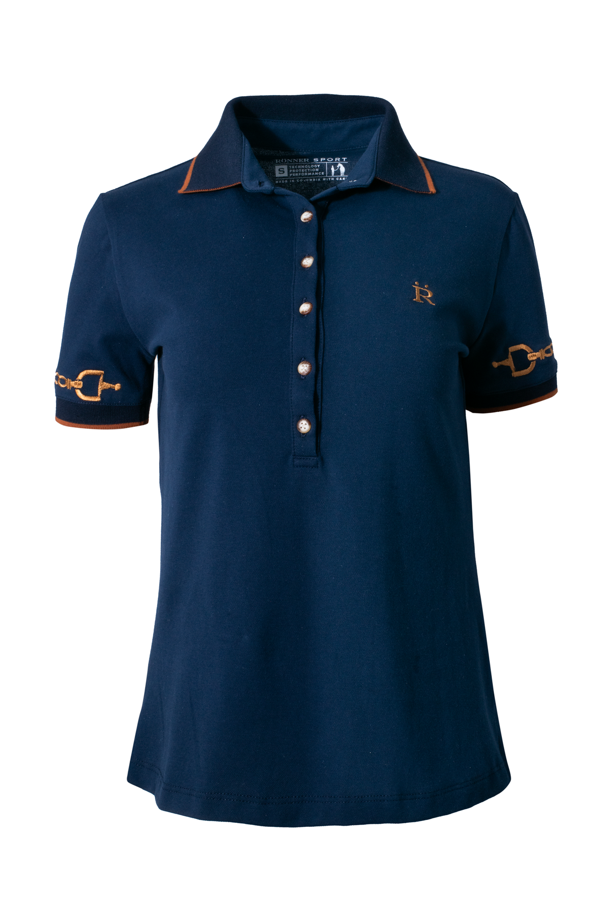 The Equestrian Polo - Navy with cognac