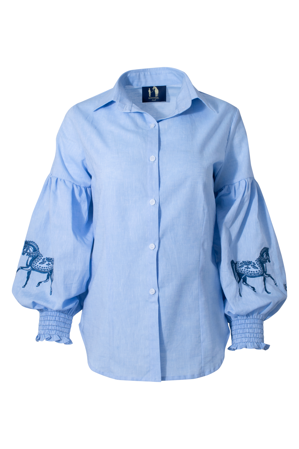 Annie Shirt Embroidered | Blue