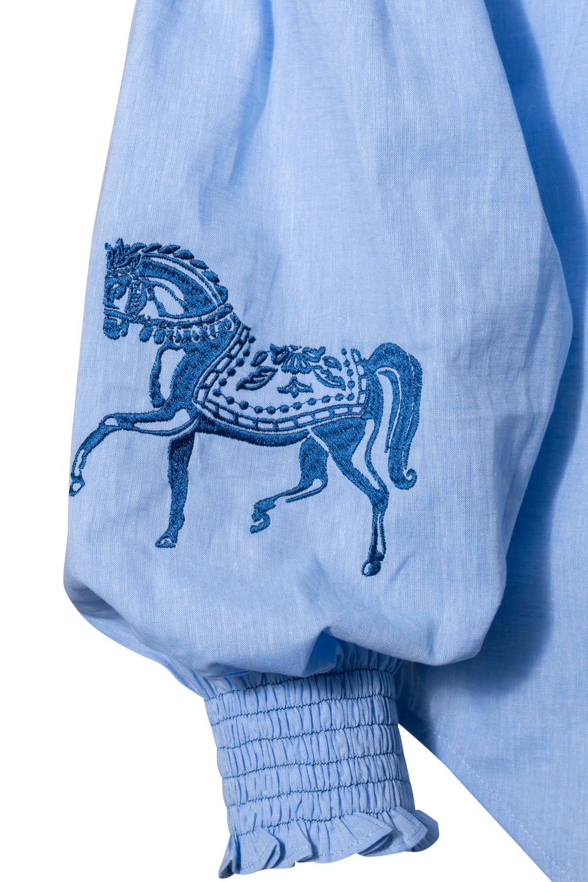 Annie Shirt Embroidered | Blue