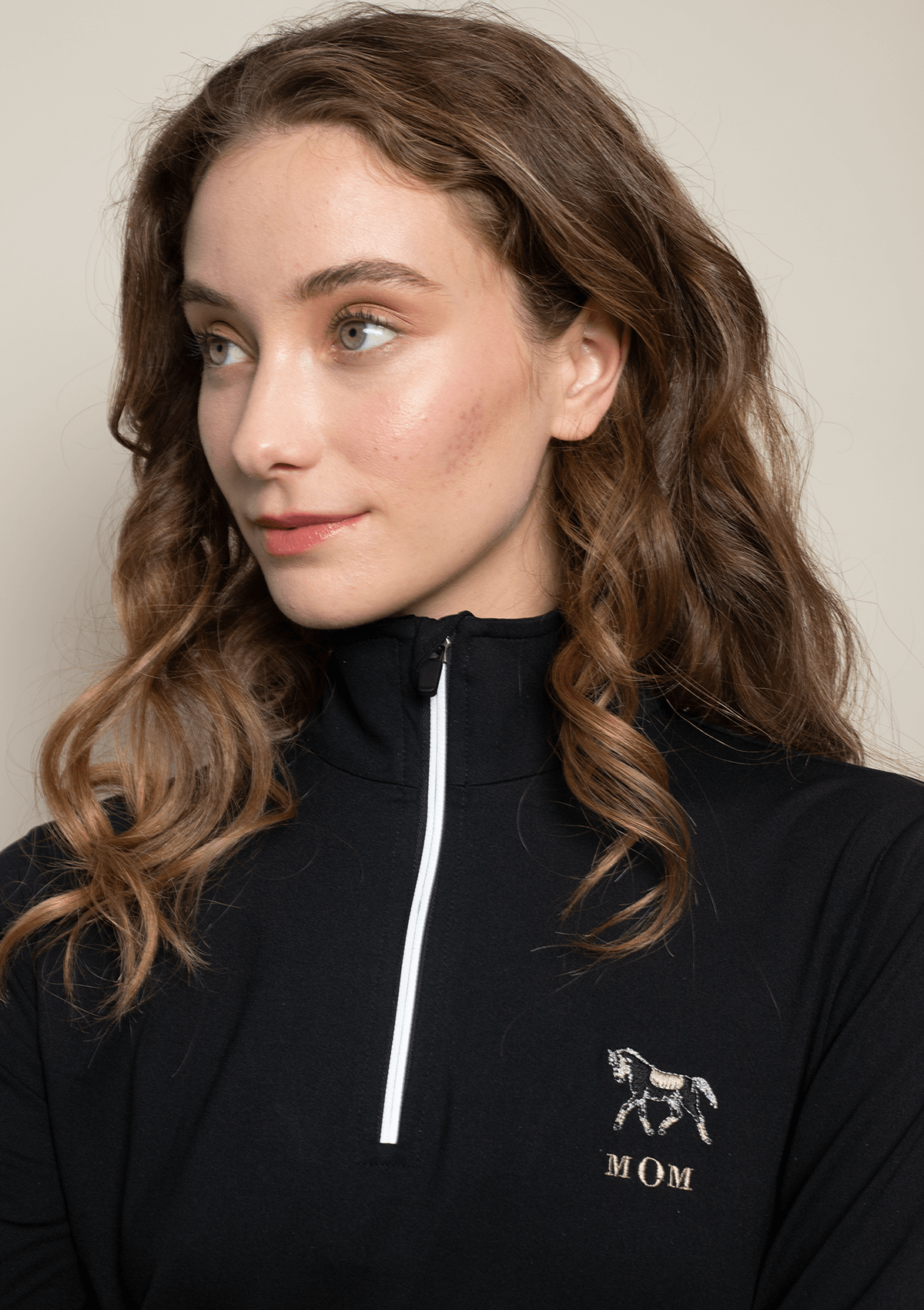 Devotion Quarter-Zip | Embroidered - Noir | Medium Weight - Rönner