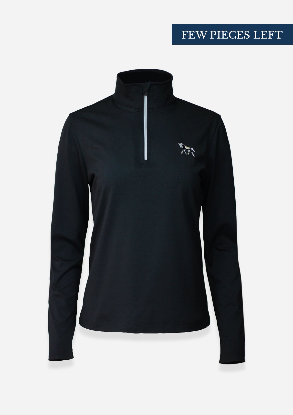 Devotion Quarter-Zip | Embroidered - Noir | Medium Weight