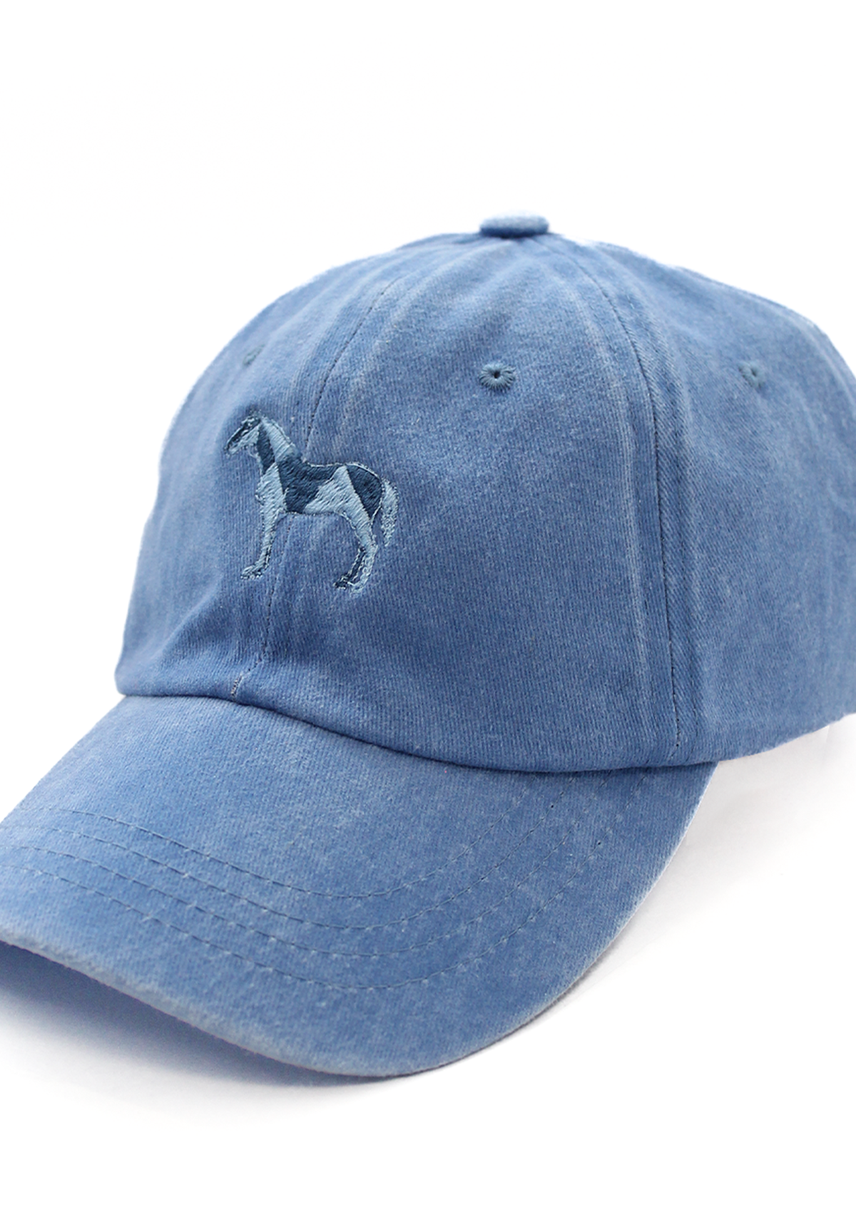 Equestrian Cotton Sporty Geo Horses Cap | Royal Blue