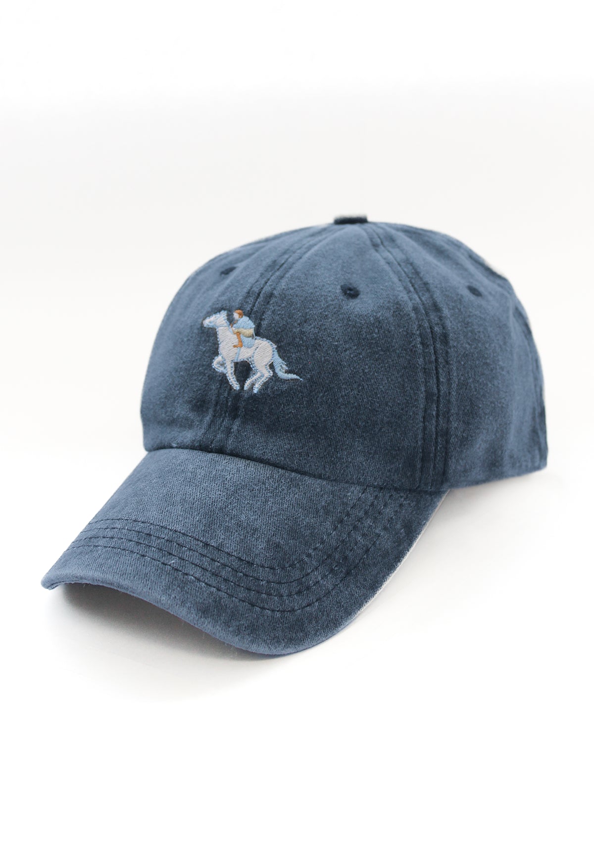 Equestrian Cotton Jockey Cap | Navy