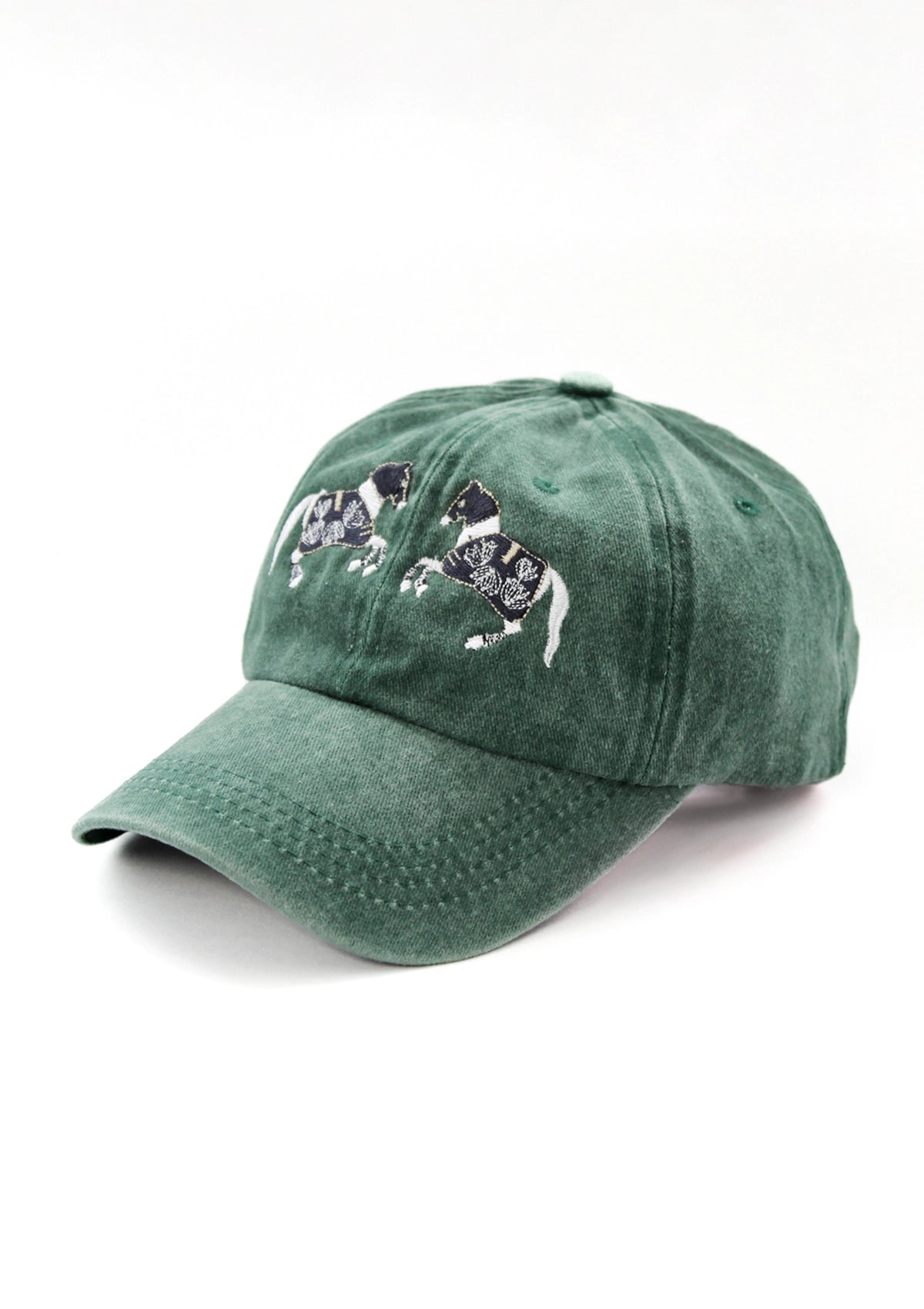 Equestrian Cotton Carousel Cap | Forest Green