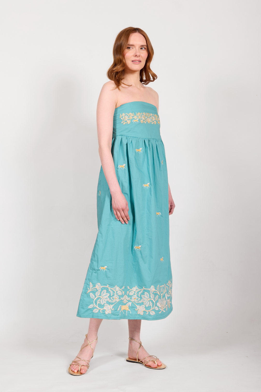 Garland Embroidered Cotton Dress