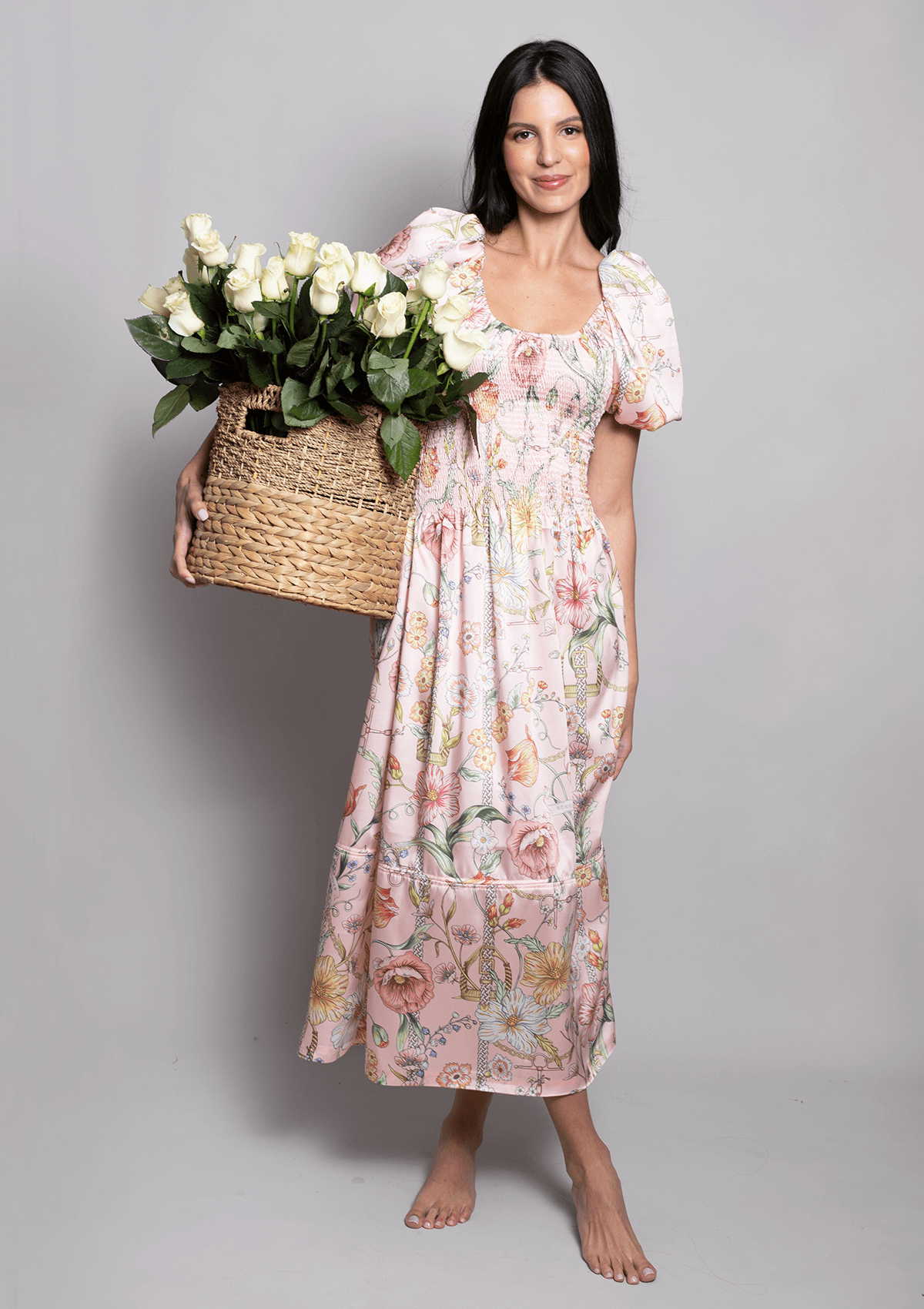 Fleurit Dress | Botany Print Rose