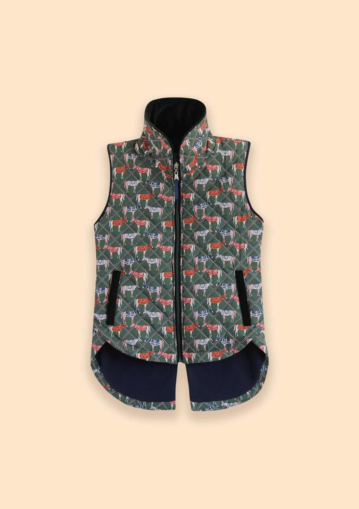 Florence Quilted Vest | Victory Print | Sage