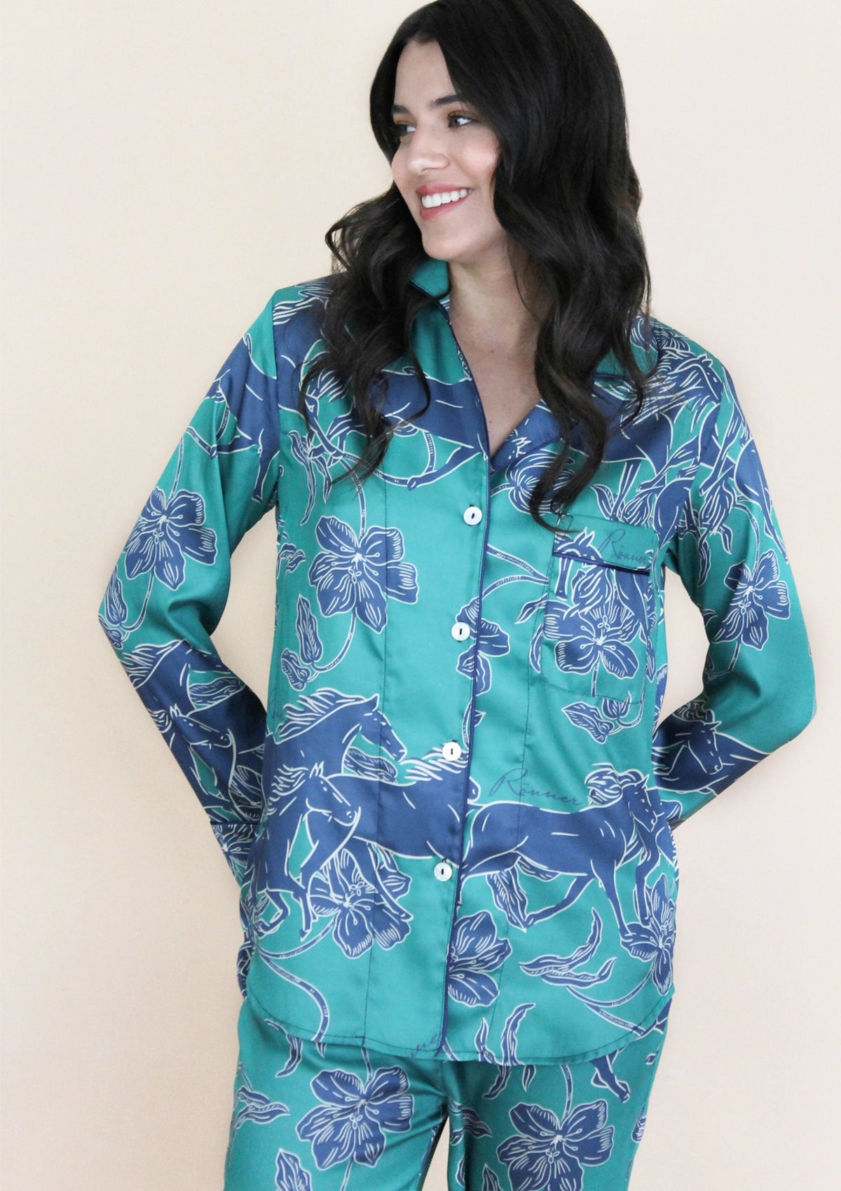 Free Spirit Pj’s set | Green | Equestrian Sleepwear Collection