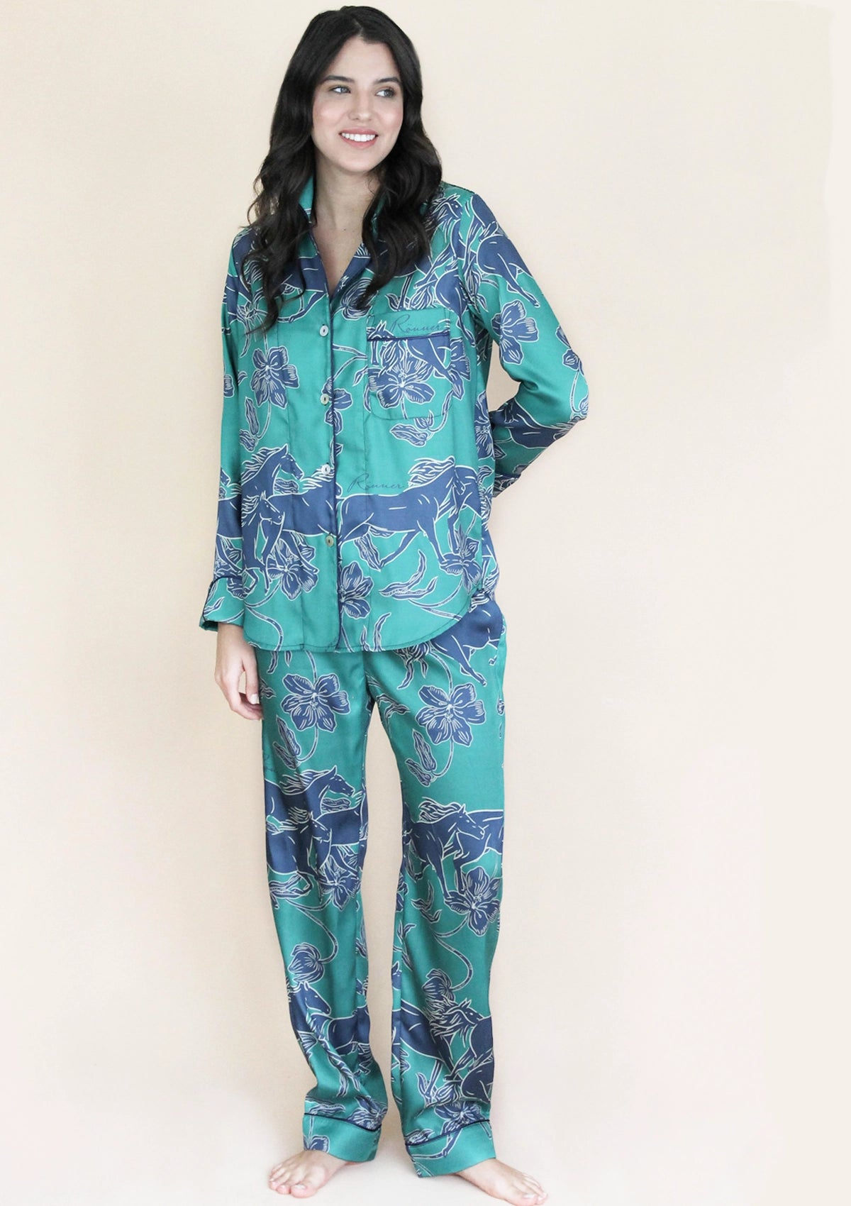 Free Spirit Pj’s set | Green | Equestrian Sleepwear Collection