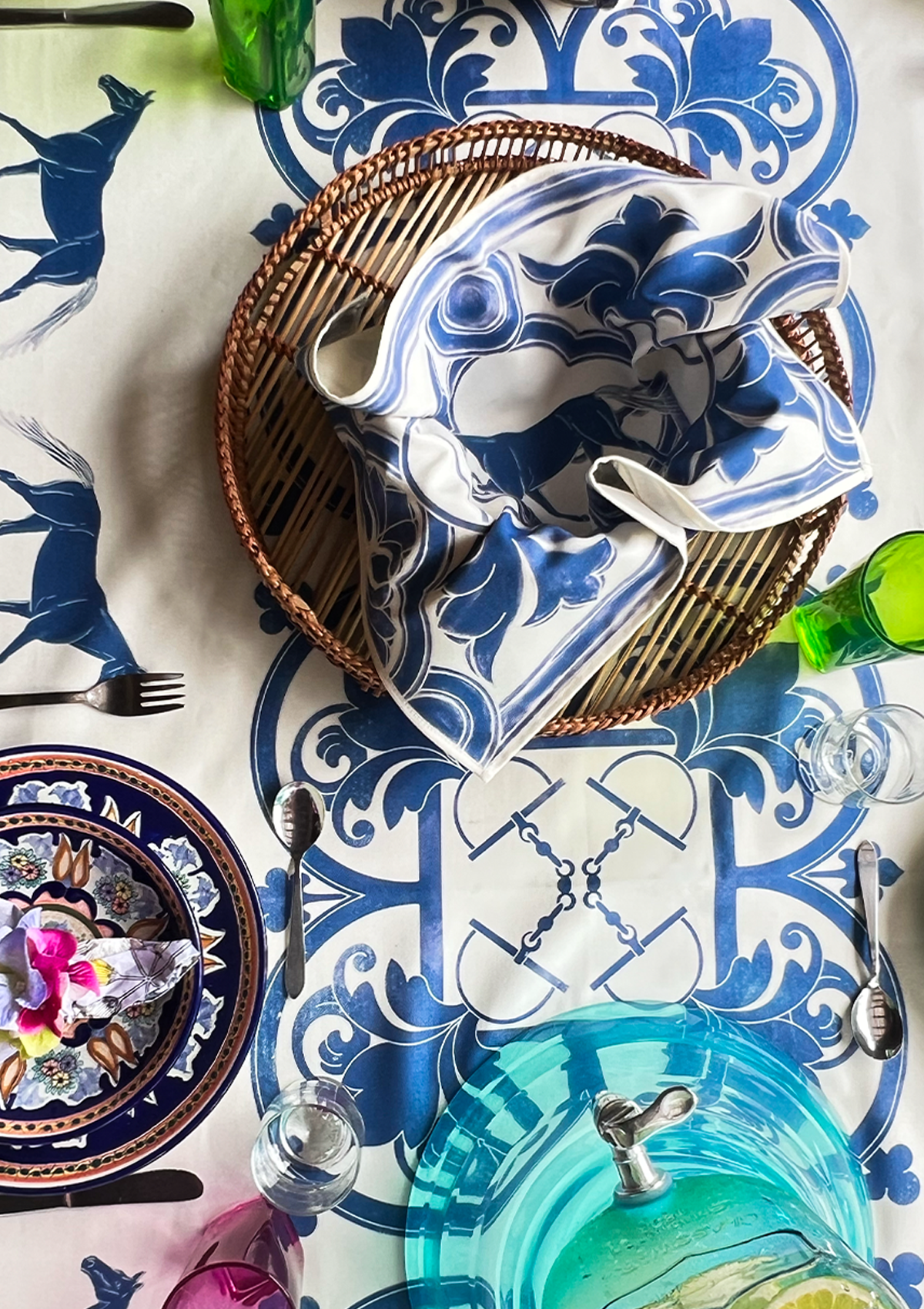 Aria Tablecloth | Blue