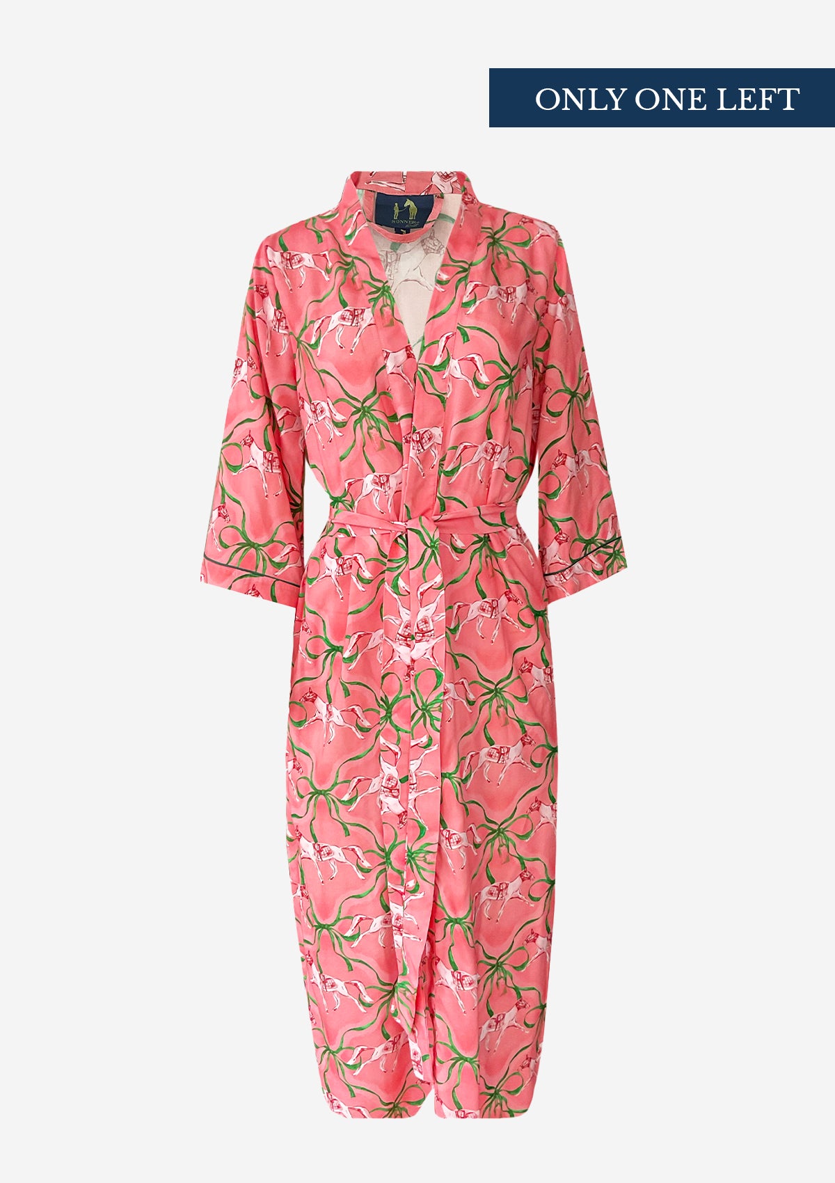 Lucky Ribbon Robe | Mint Rose | Equestrian Sleepwear Collection