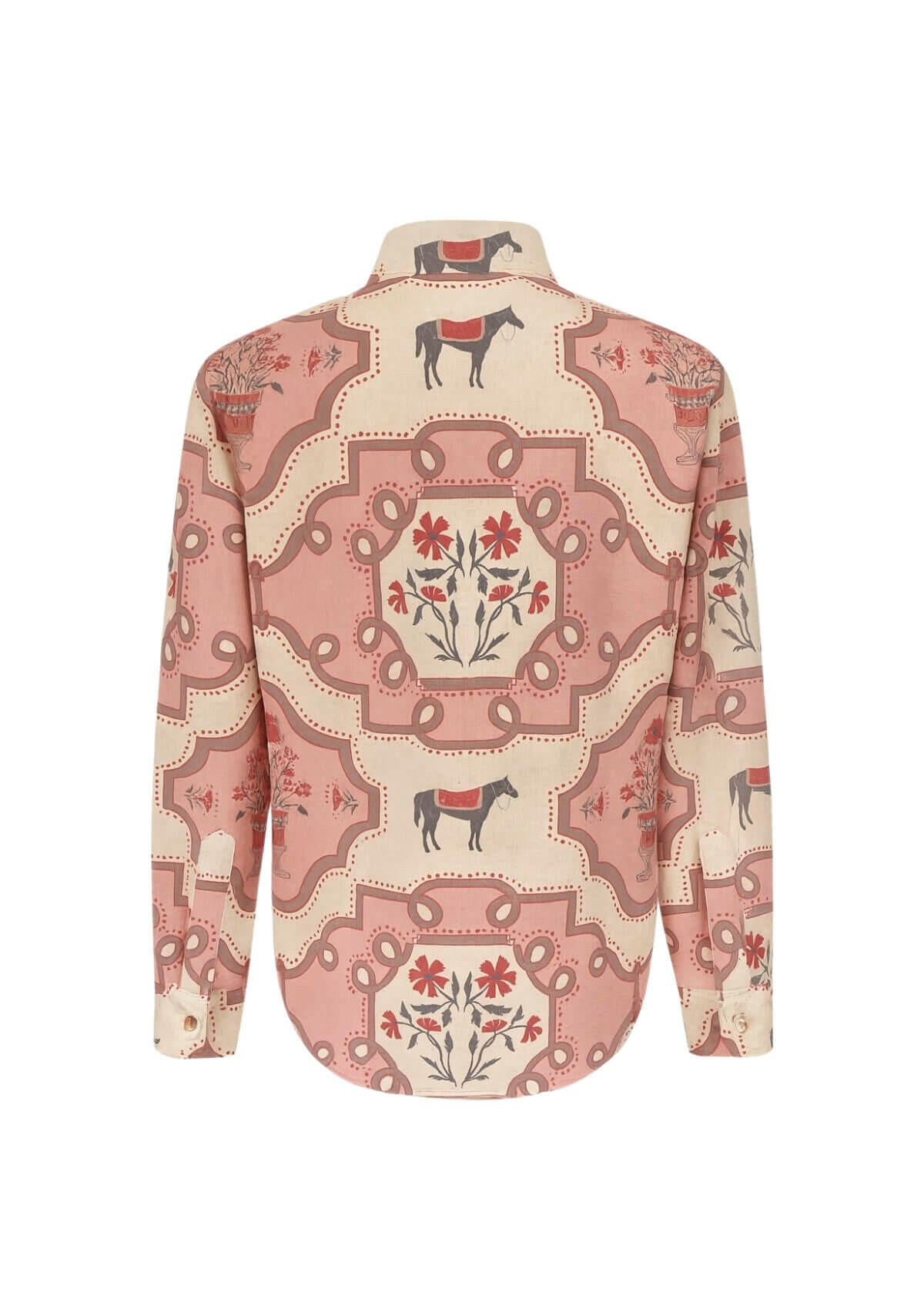 Chantal Shirt | Veranda Print | Coral Blush