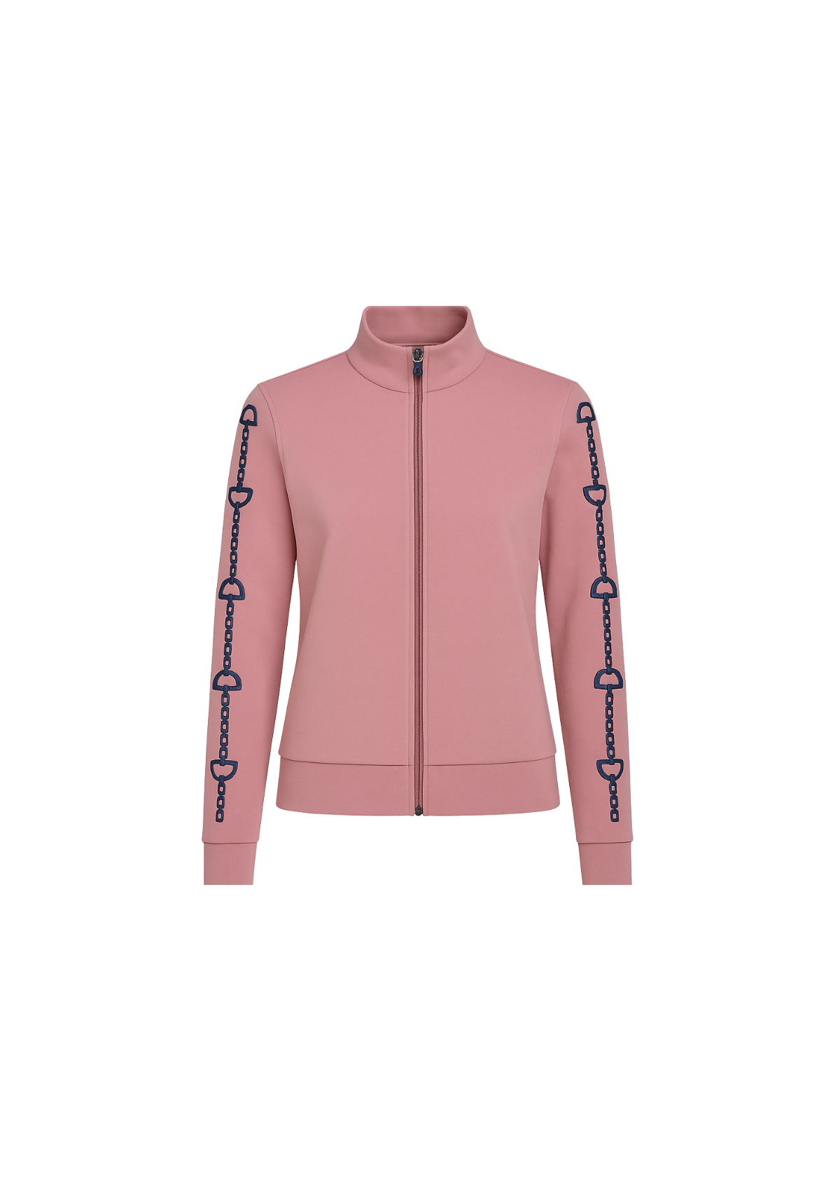 Ava Embroidered Zip Jacket I Rose