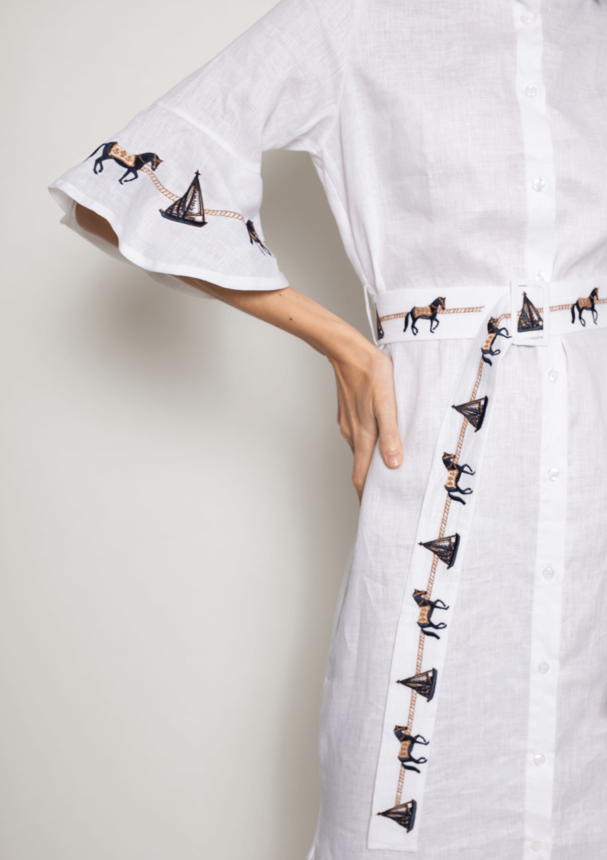 Sand Linen Tunic | White