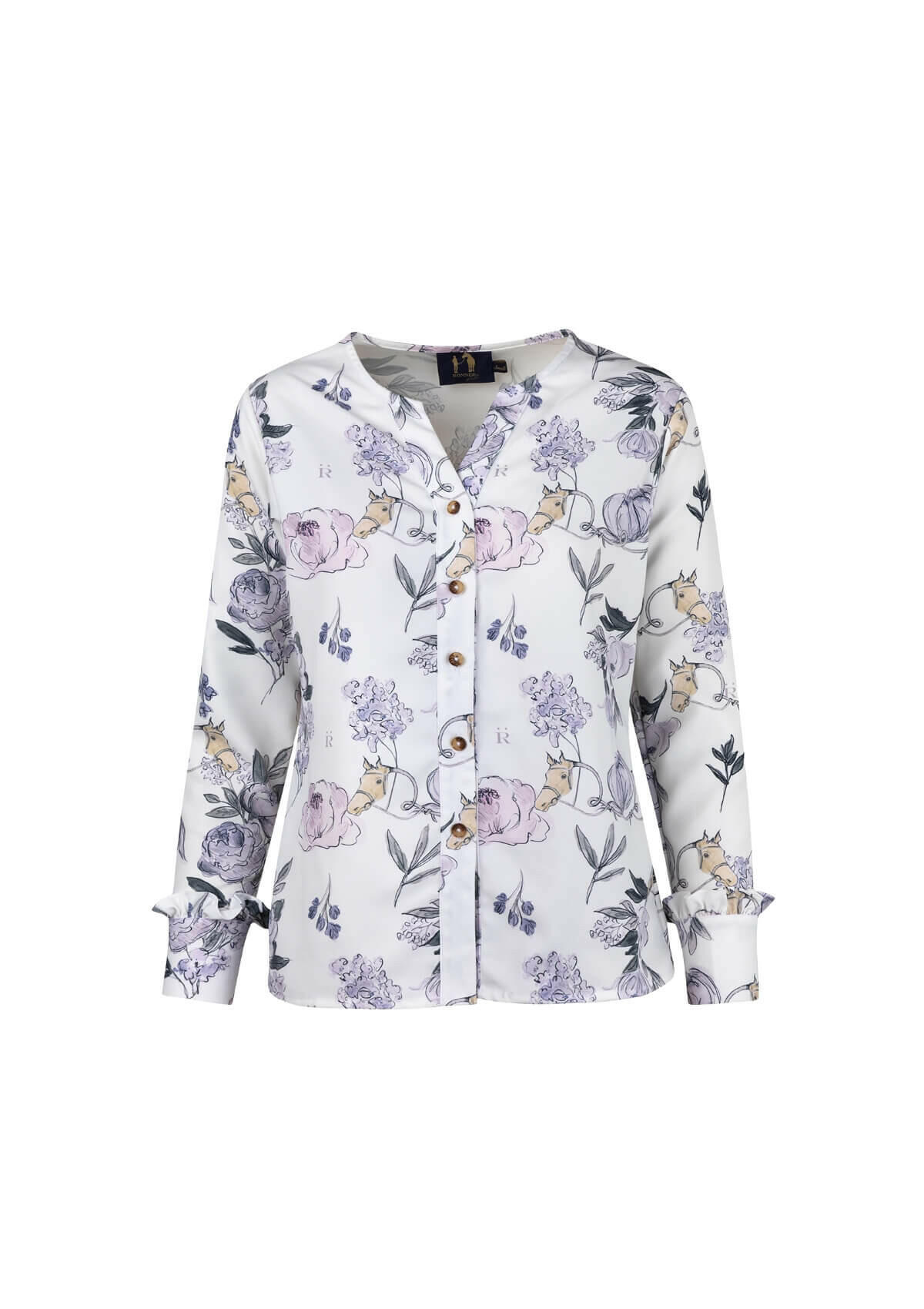 Alba Floral Blouse I White
