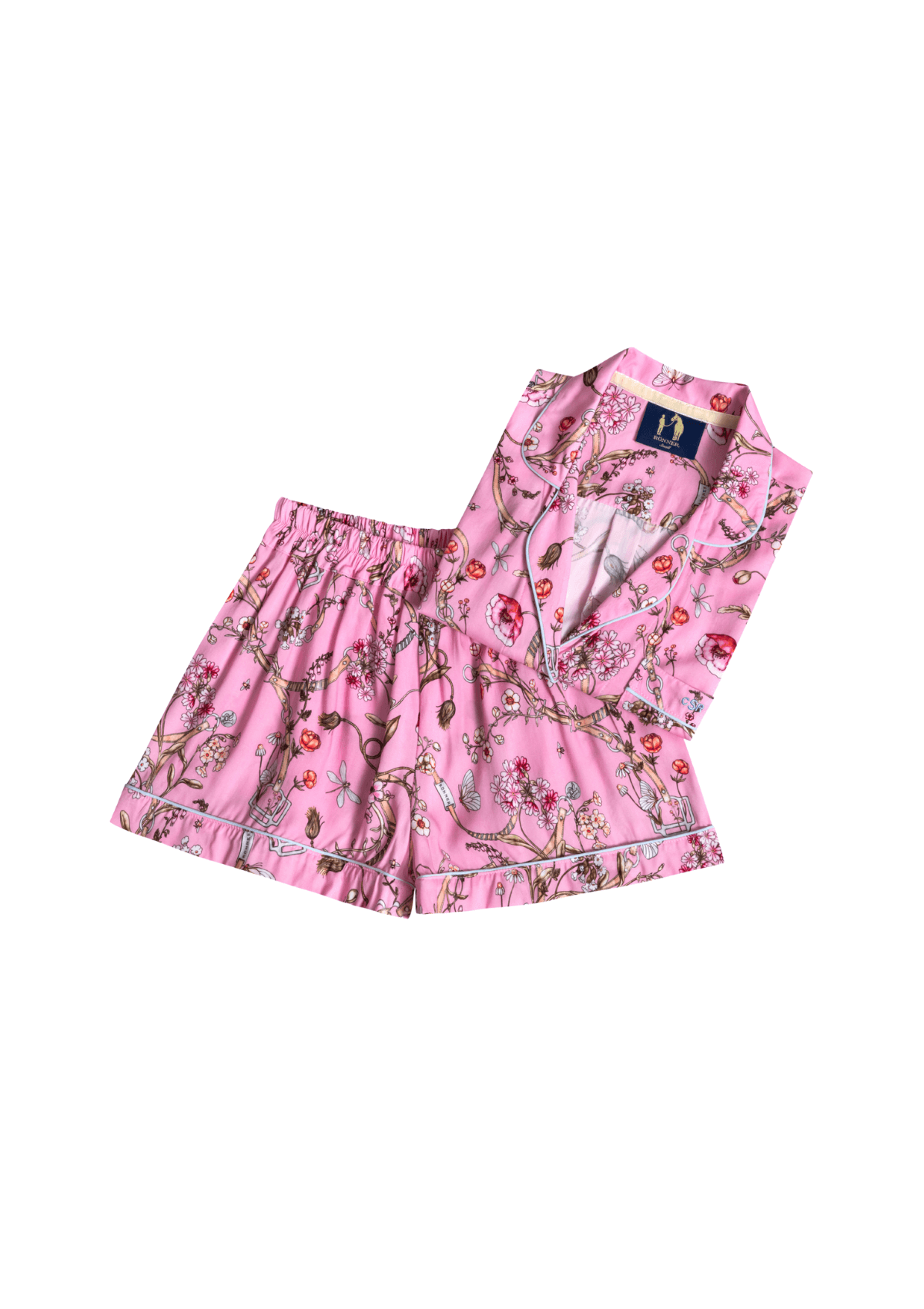 Herbaria Equestrian Pajama Set | Short Sleeve | Rose