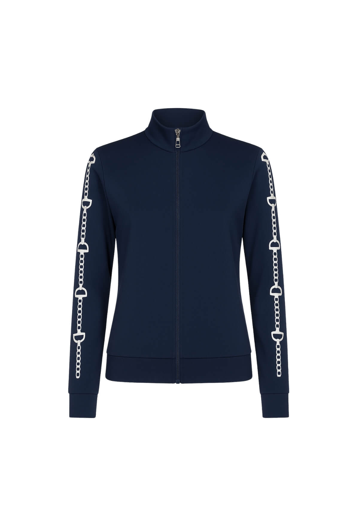 Ava Embroidered Zip Jacket | Navy